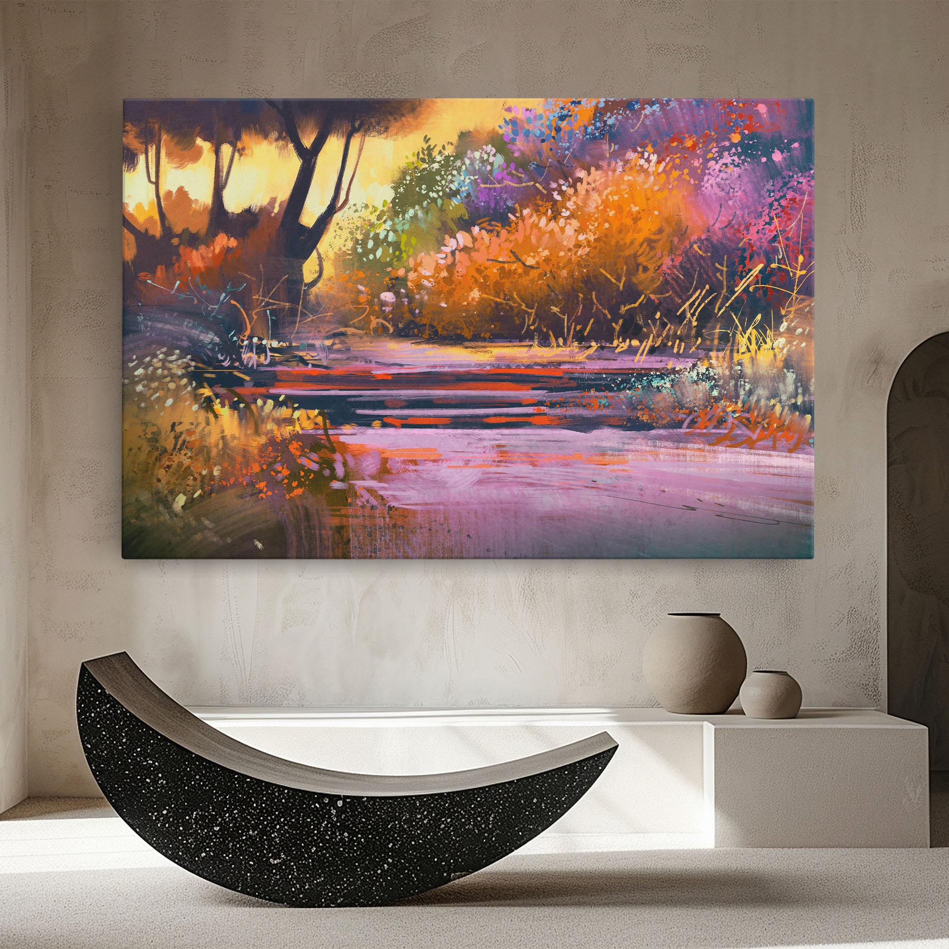 Tablou Canvas Landscape Colorful Trees mockup 8