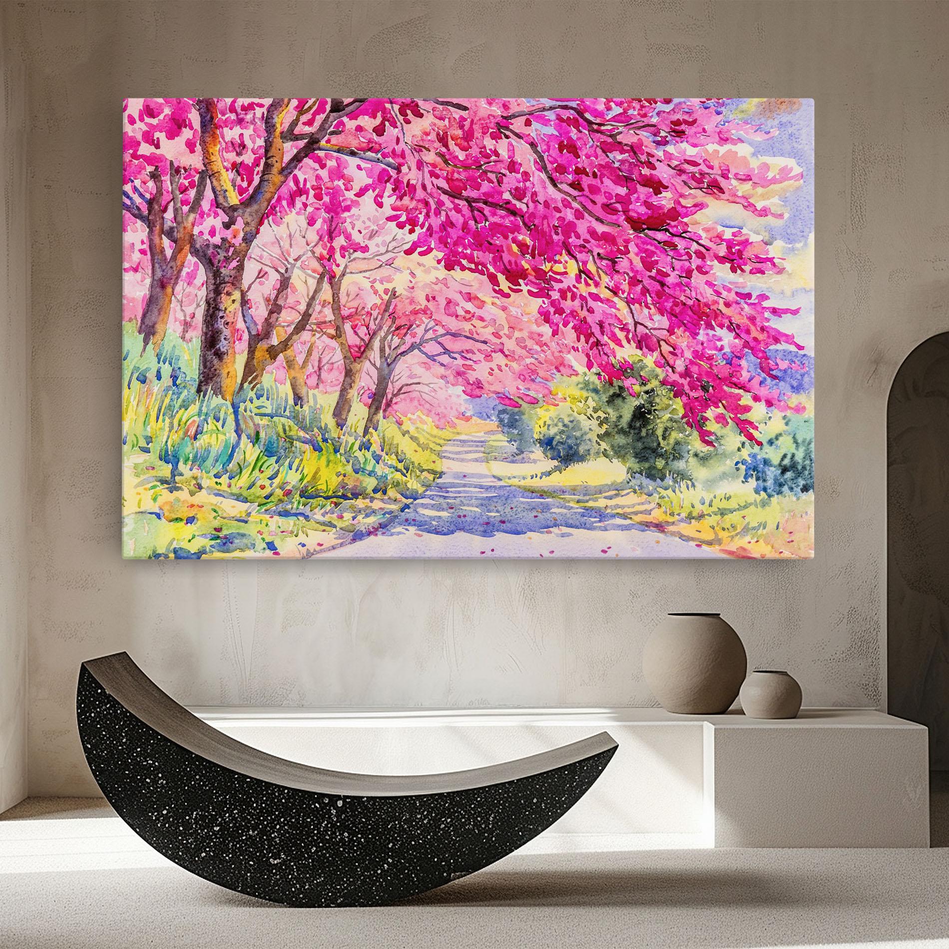 Tablou Canvas Pink Trees Art mockup 8