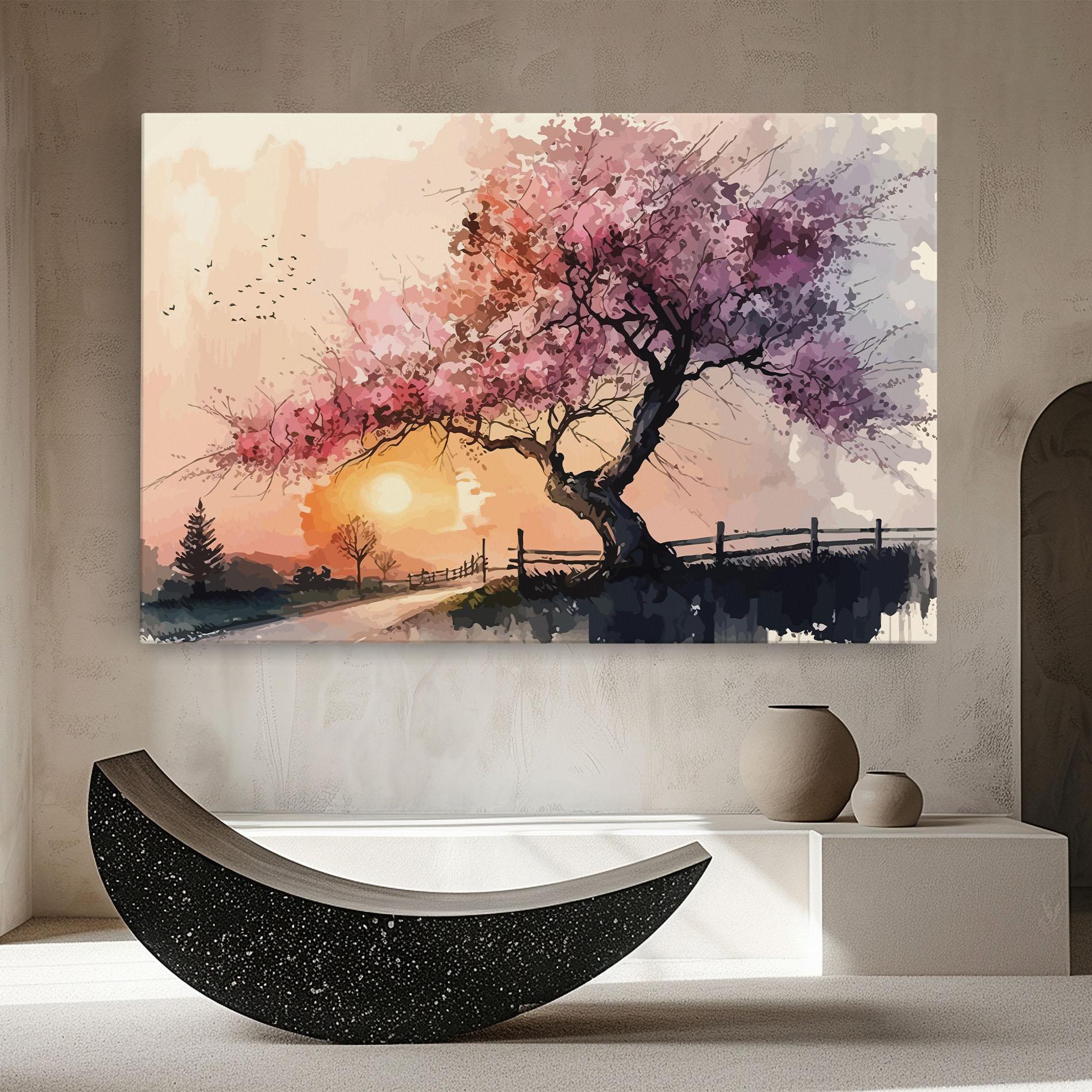 Tablou Canvas Sunset Spring mockup 8