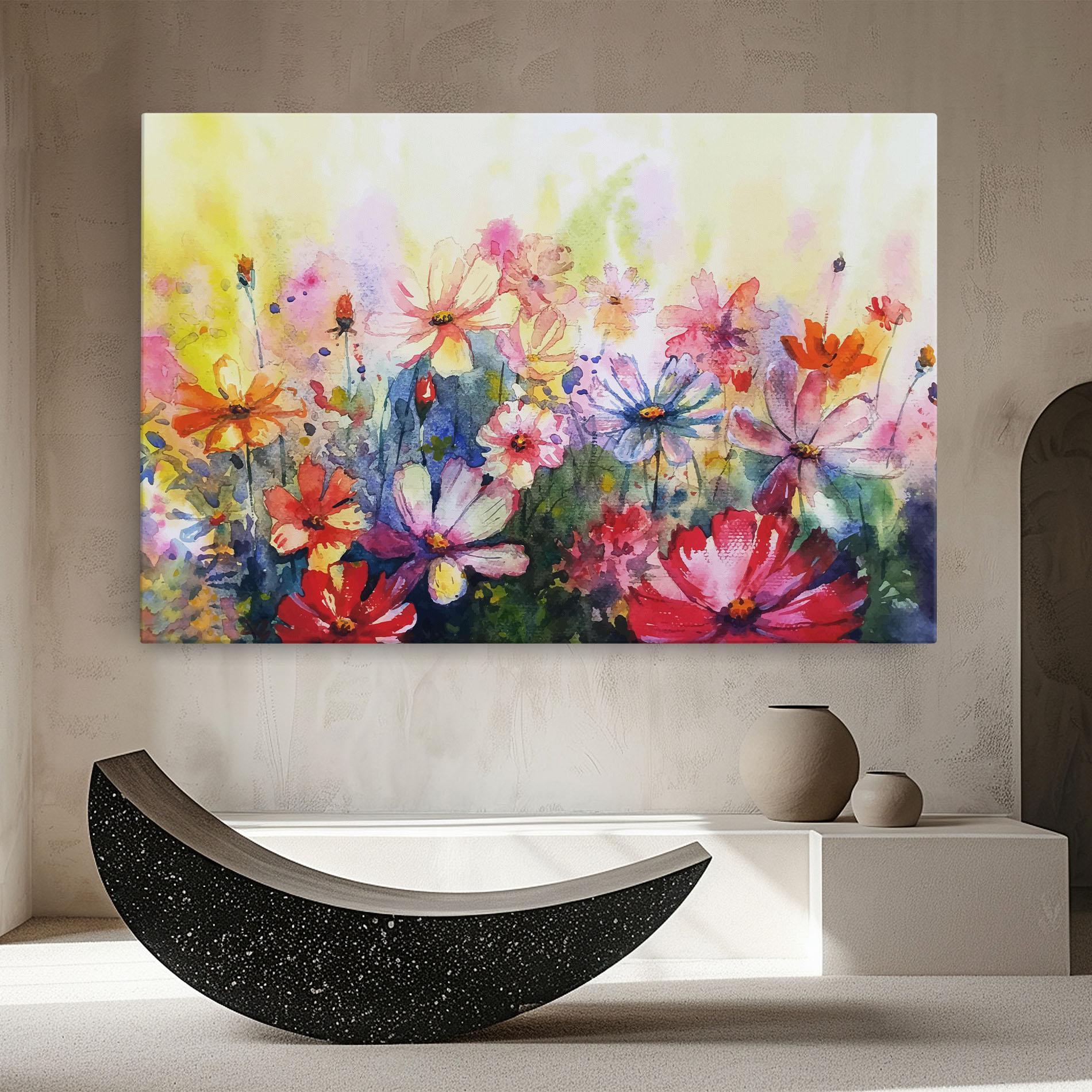 Tablou Canvas Water Art Flowers mockup 8