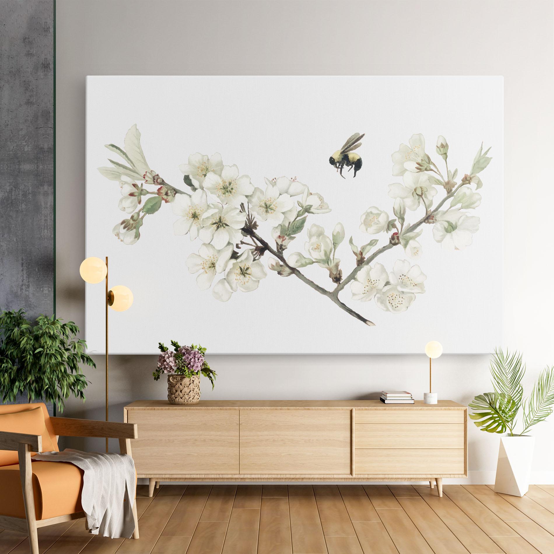 Tablou Canvas Bee Spring Flower mockup 9