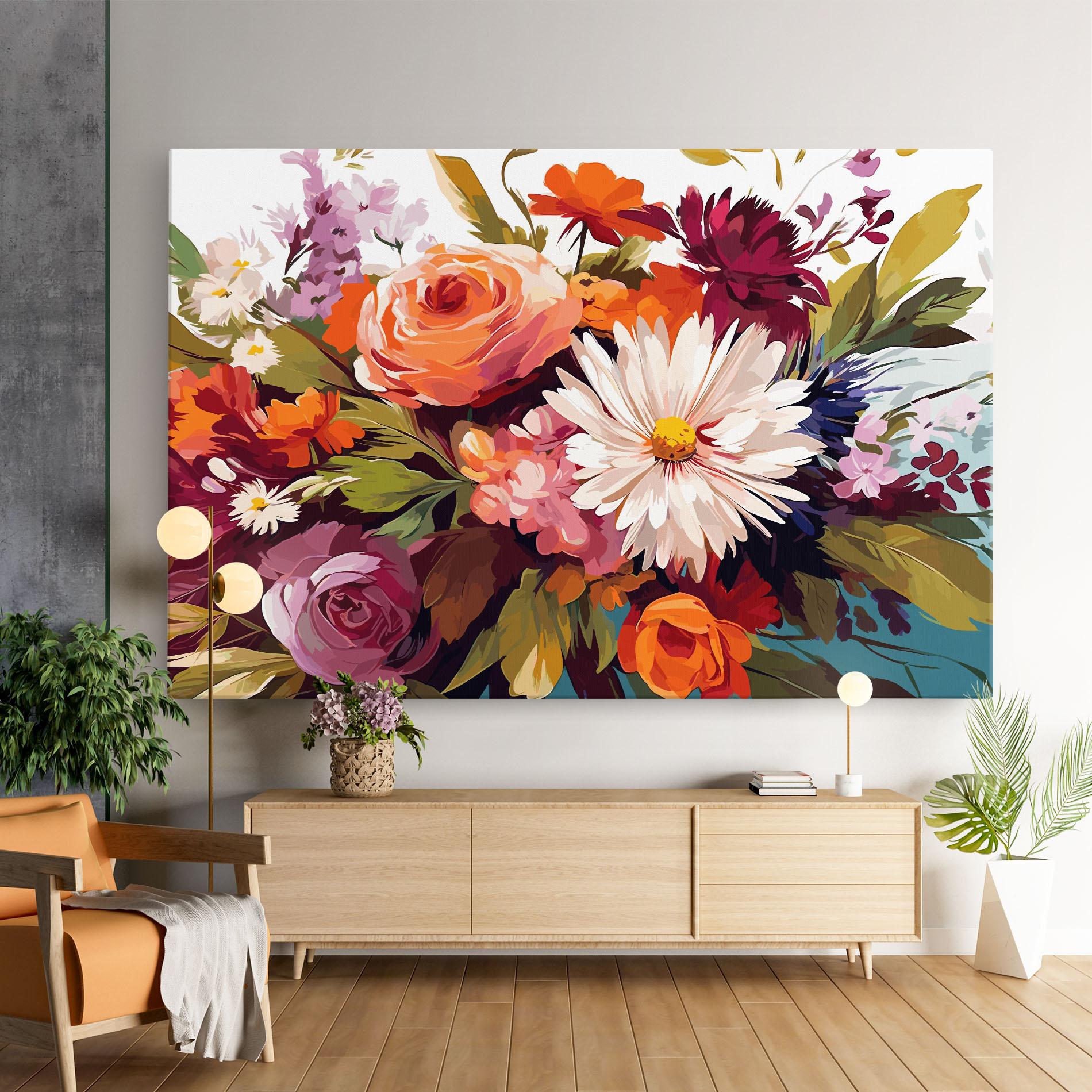 Tablou Canvas Cream Orange Spring mockup 9