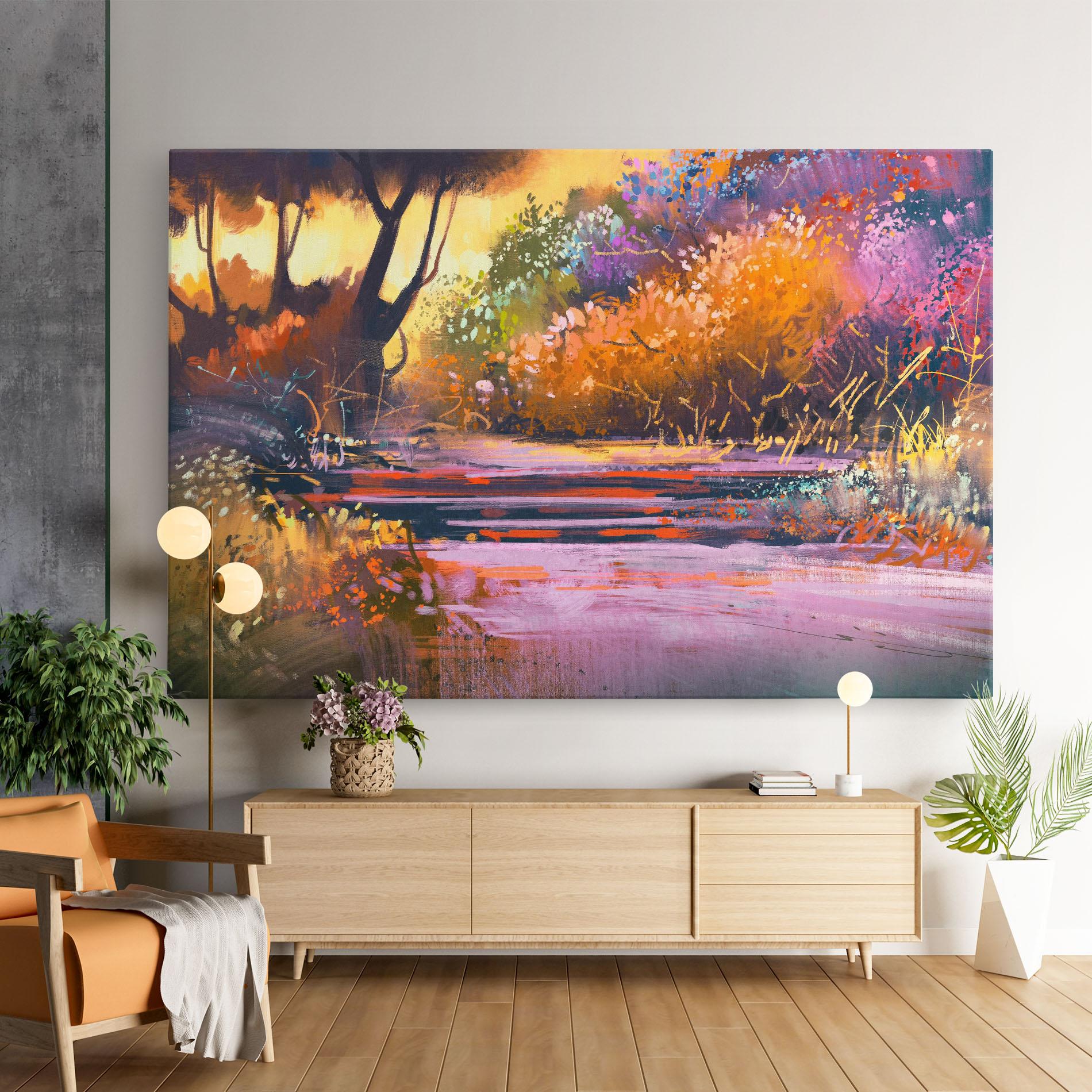 Tablou Canvas Landscape Colorful Trees mockup 9