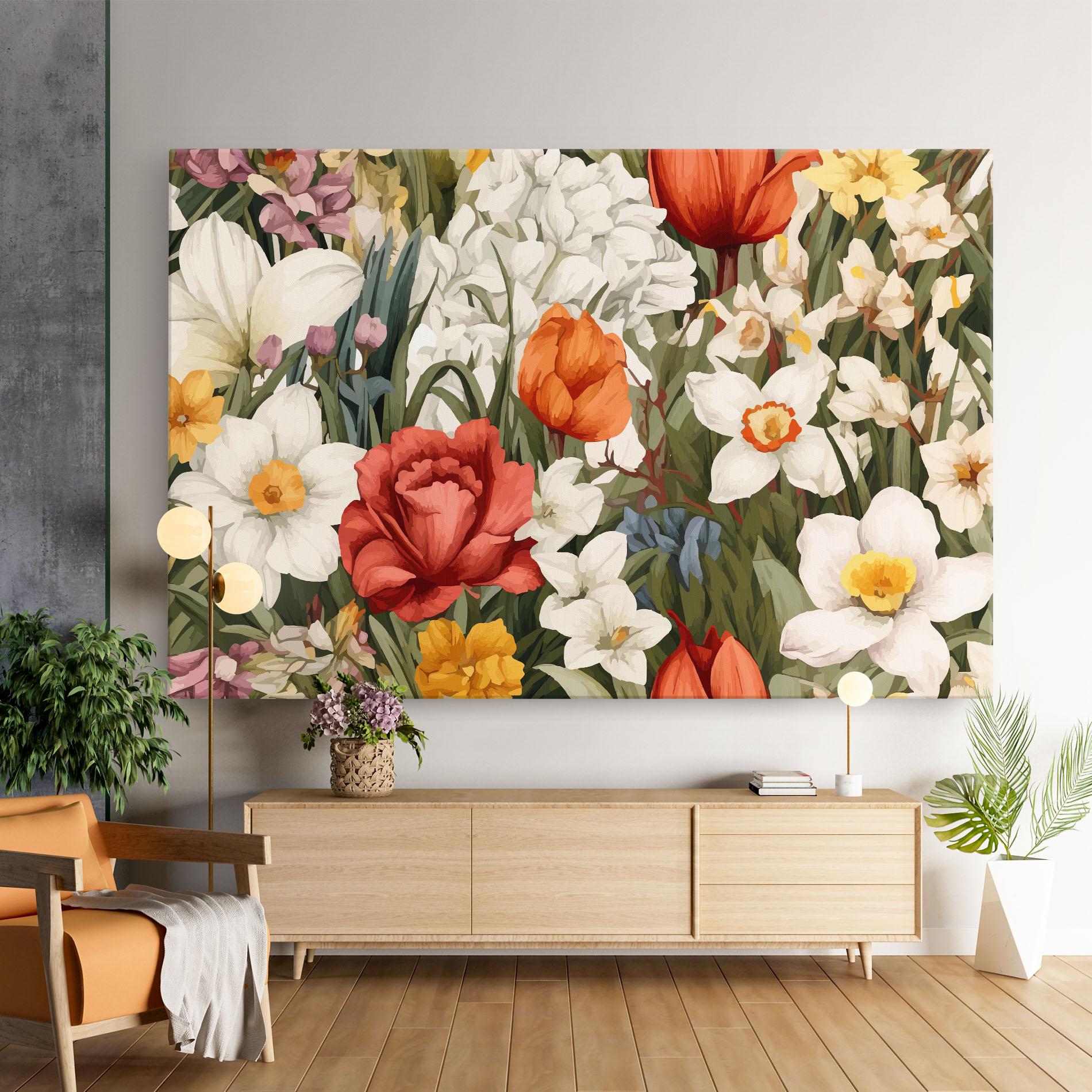 Tablou Canvas Orange Red Spring mockup 9