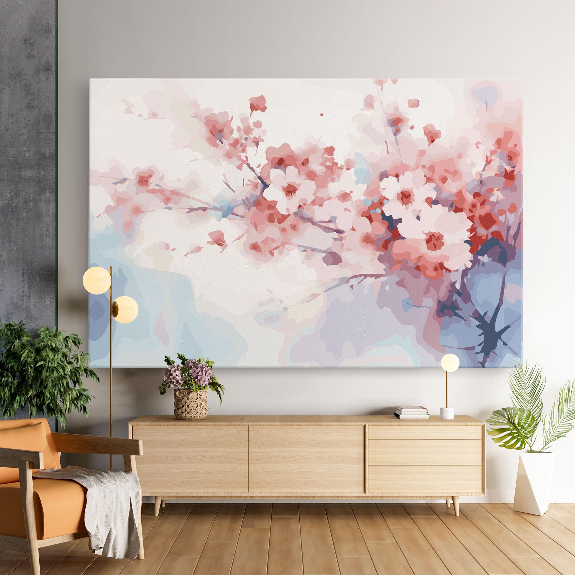 Tablou Canvas Pastel Spring Flowers mockup 9