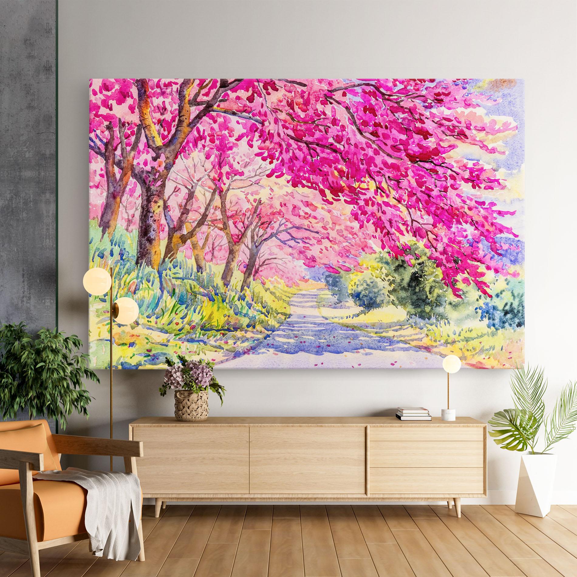 Tablou Canvas Pink Trees Art mockup 9