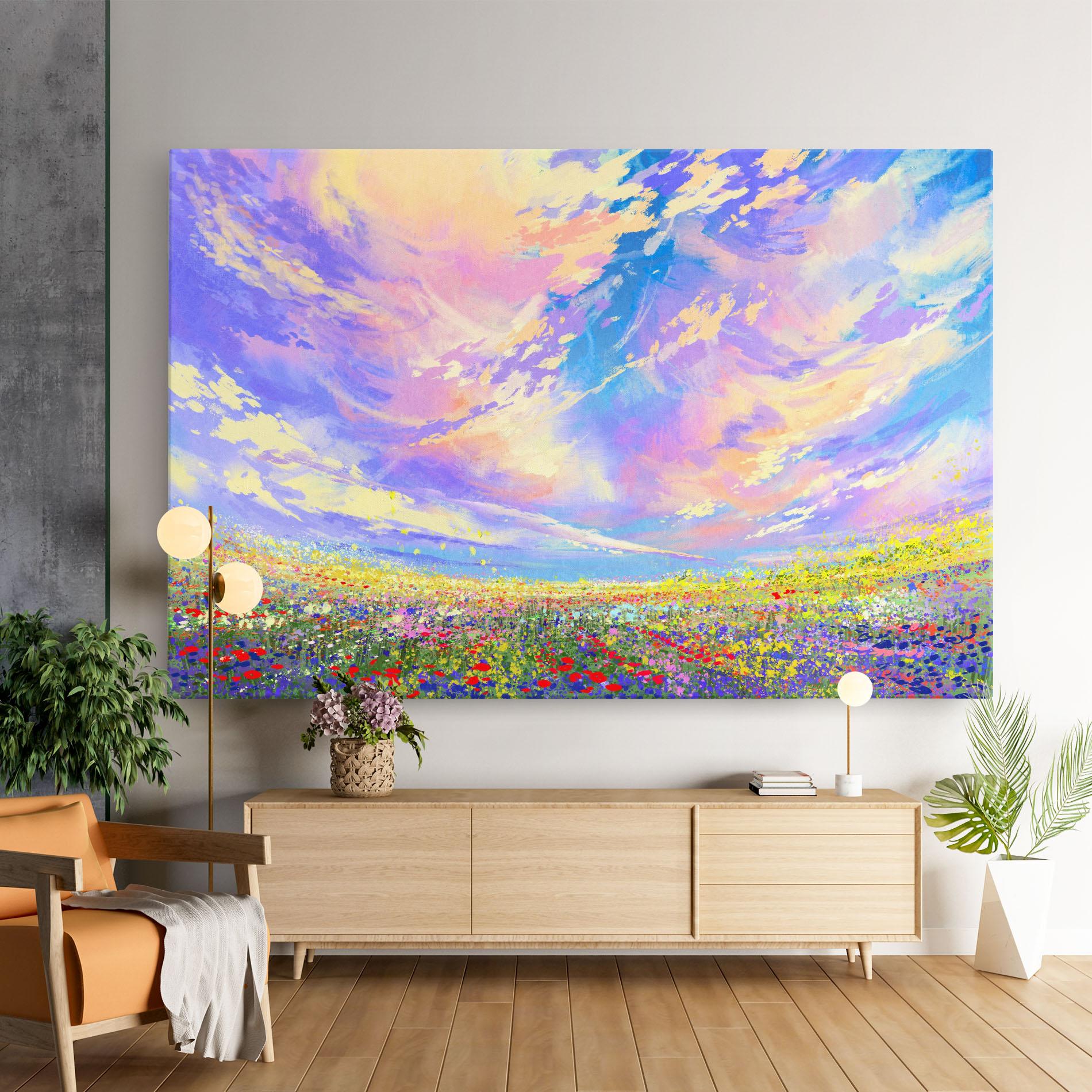 Tablou Canvas Spring Field mockup 9