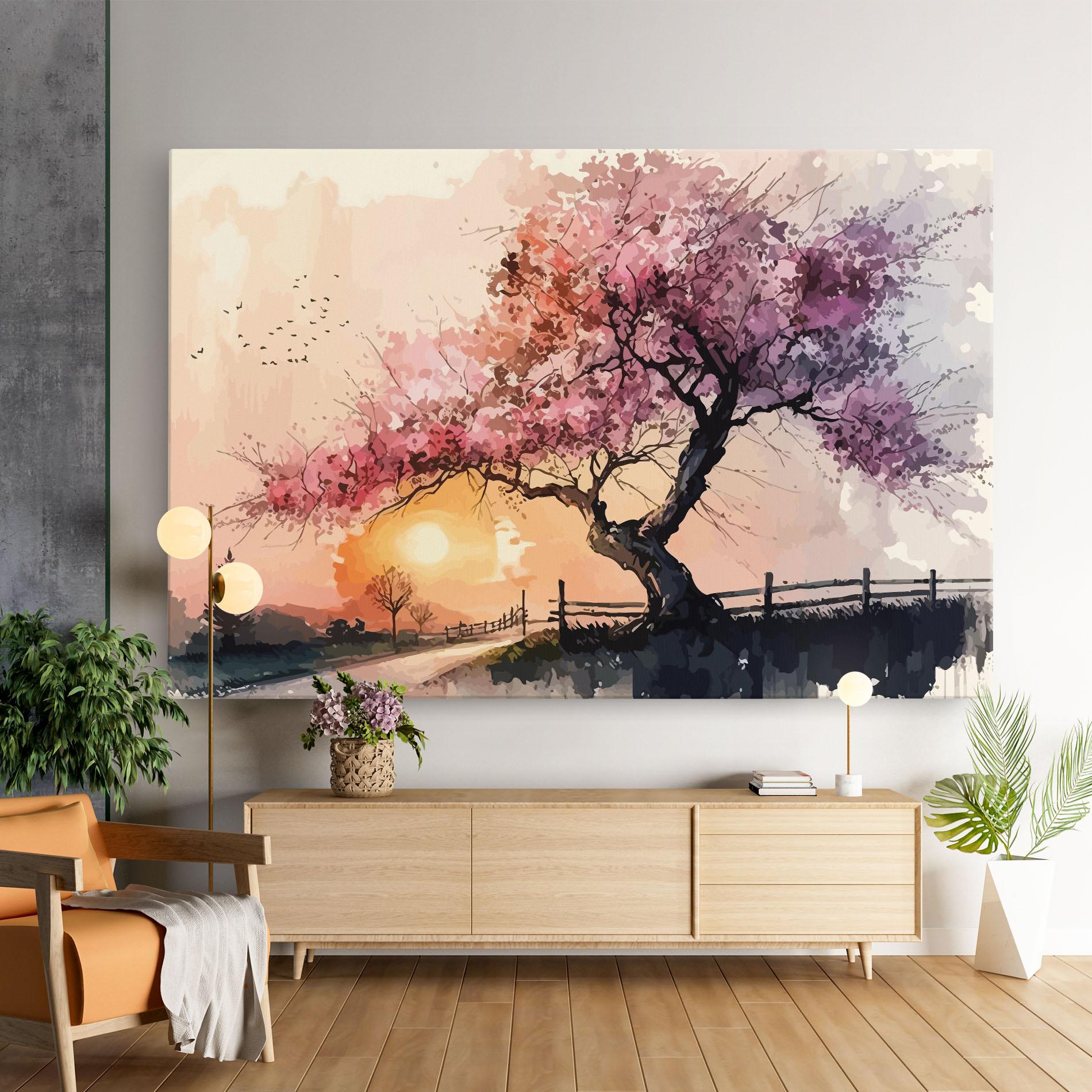 Tablou Canvas Sunset Spring mockup 9