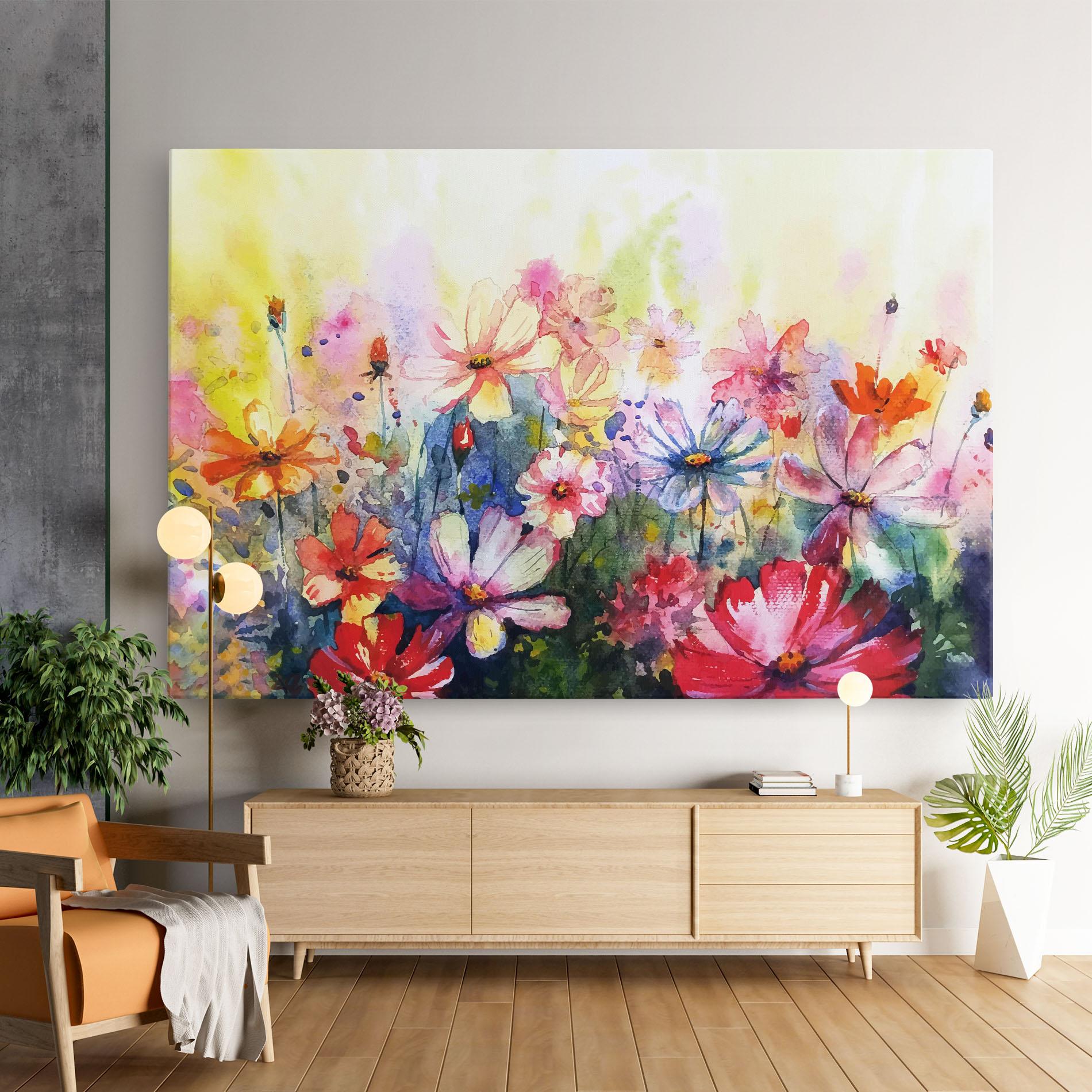 Tablou Canvas Water Art Flowers mockup 9