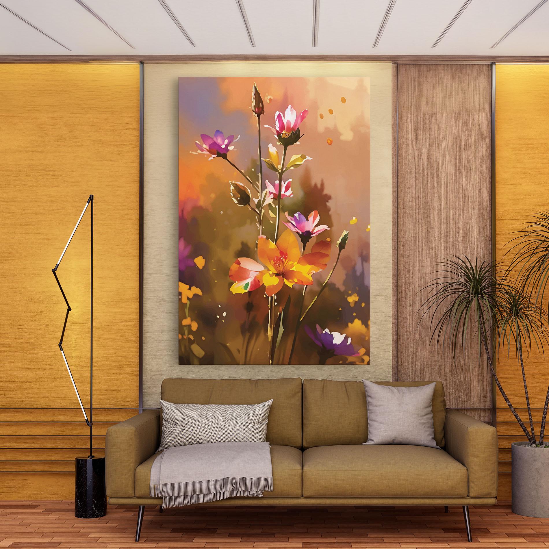 Tablou Canvas Orange Pink Spring mockup 9