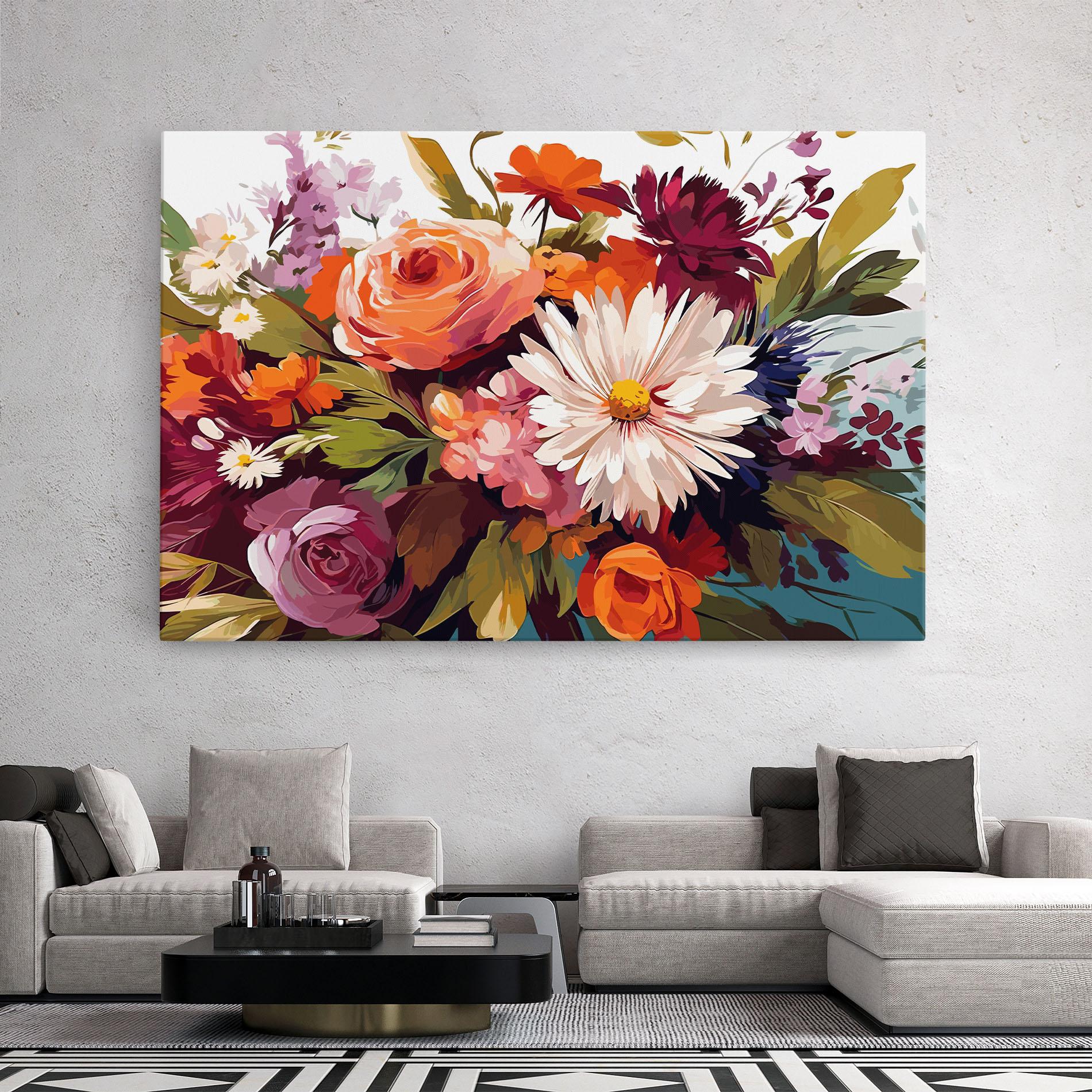 Tablou Canvas Cream Orange Spring mockup 2