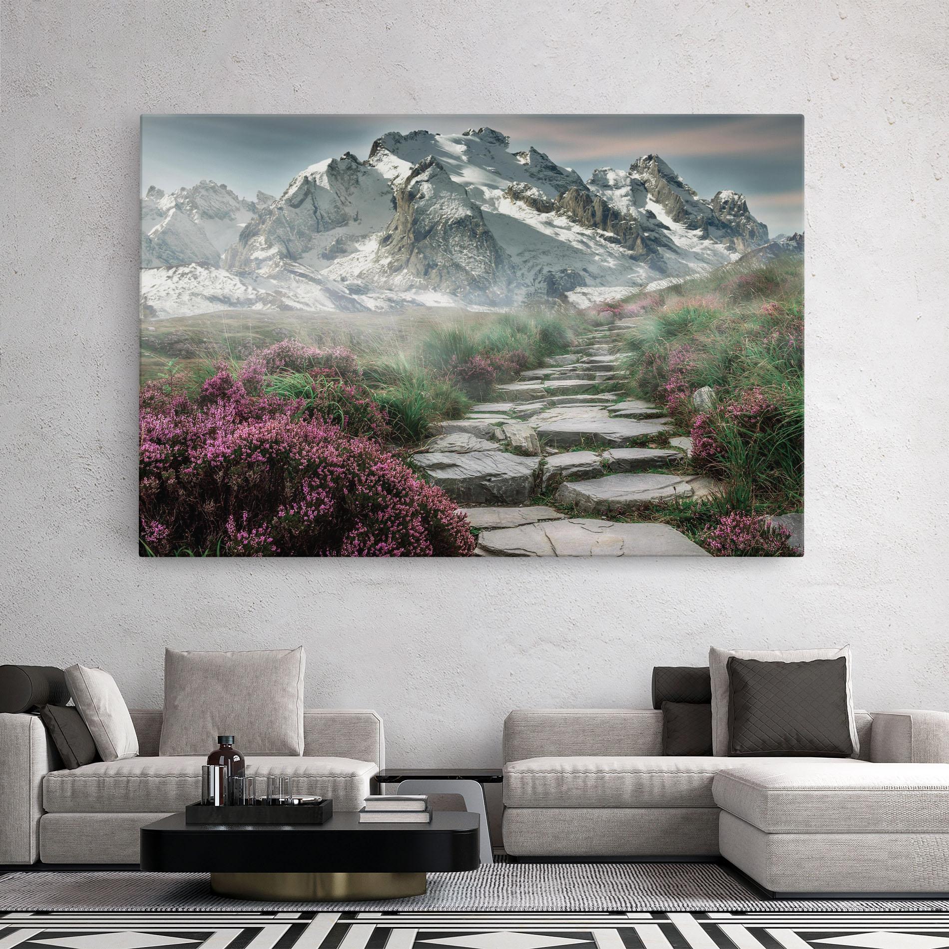 Tablou Canvas Mountain Spring View mockup 2