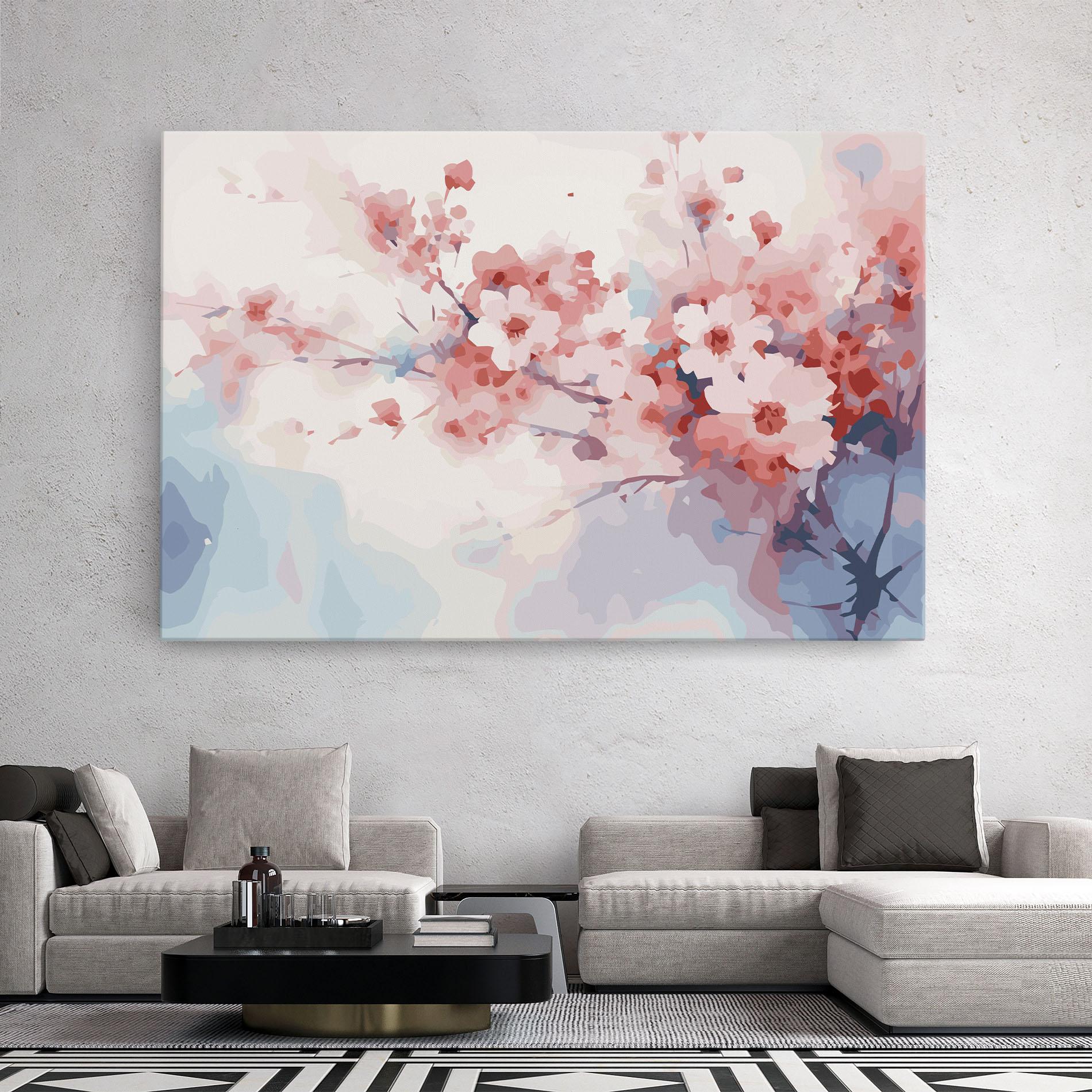 Tablou Canvas Pastel Spring Flowers mockup 2