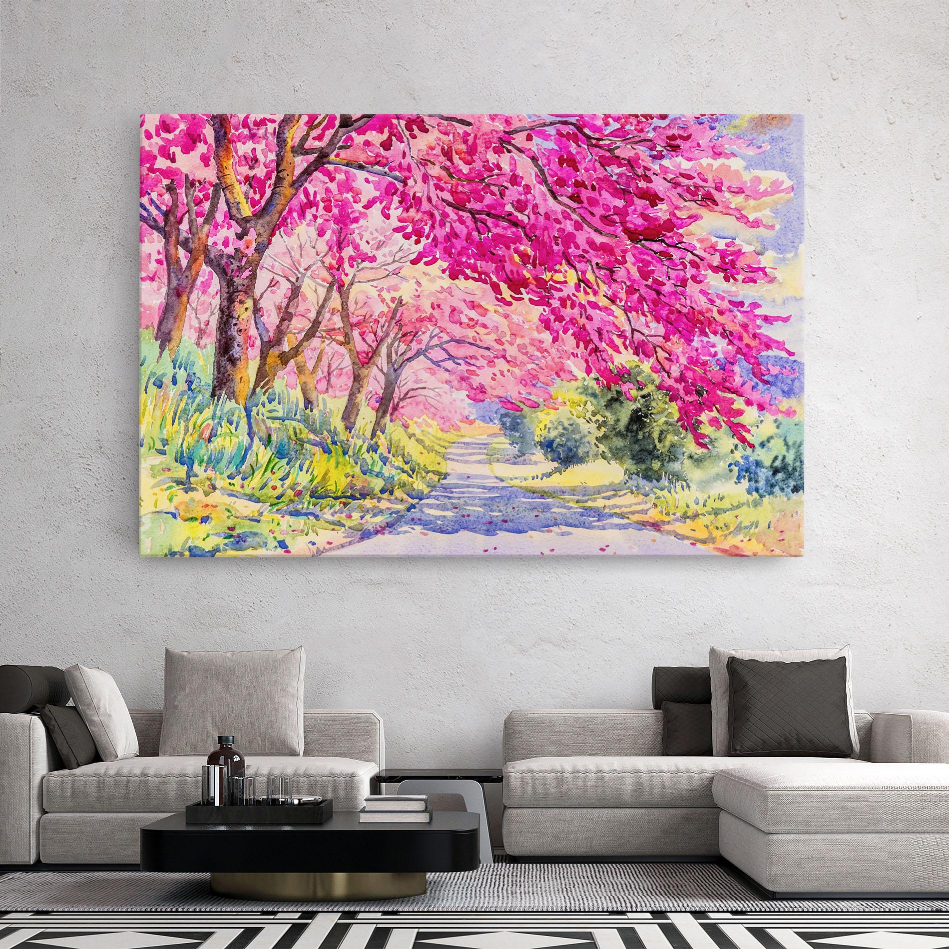 Tablou Canvas Pink Trees Art mockup 2
