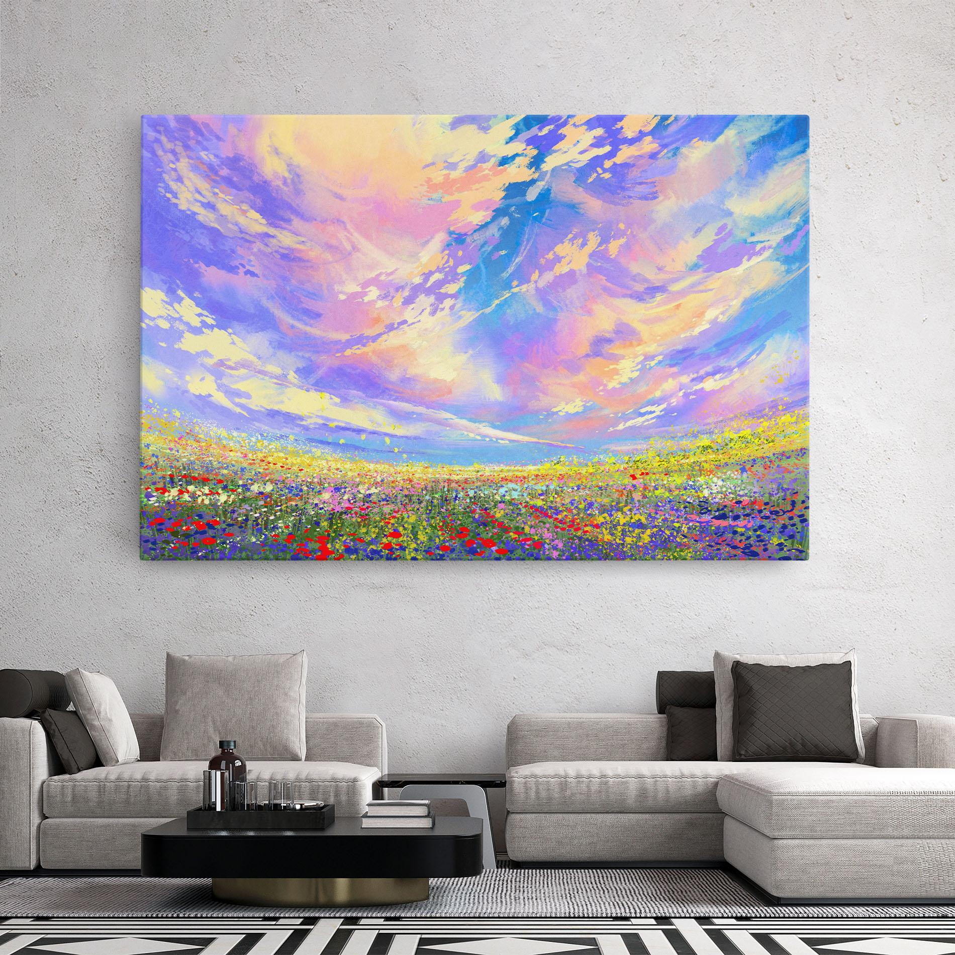 Tablou Canvas Spring Field mockup 2