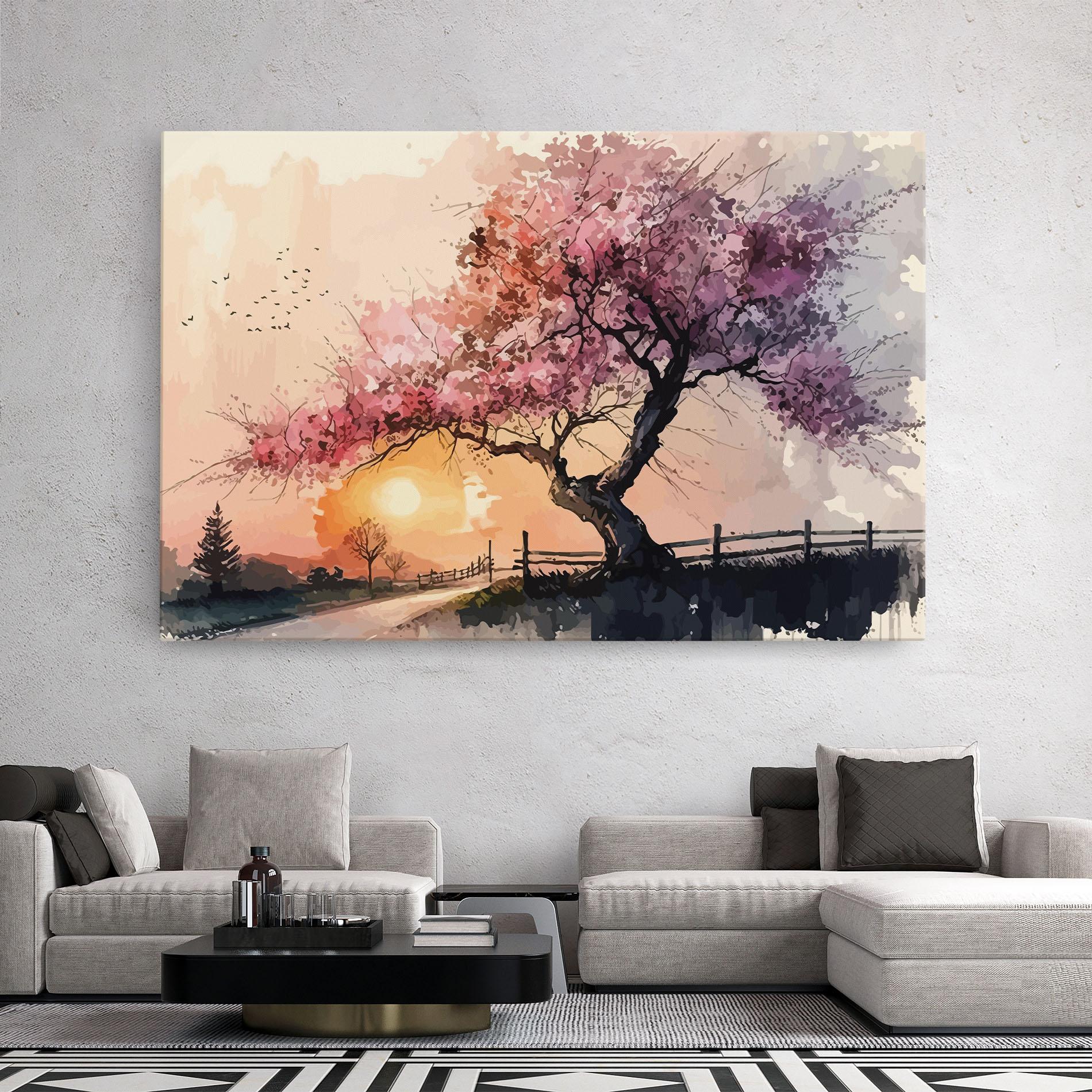 Tablou Canvas Sunset Spring mockup 2