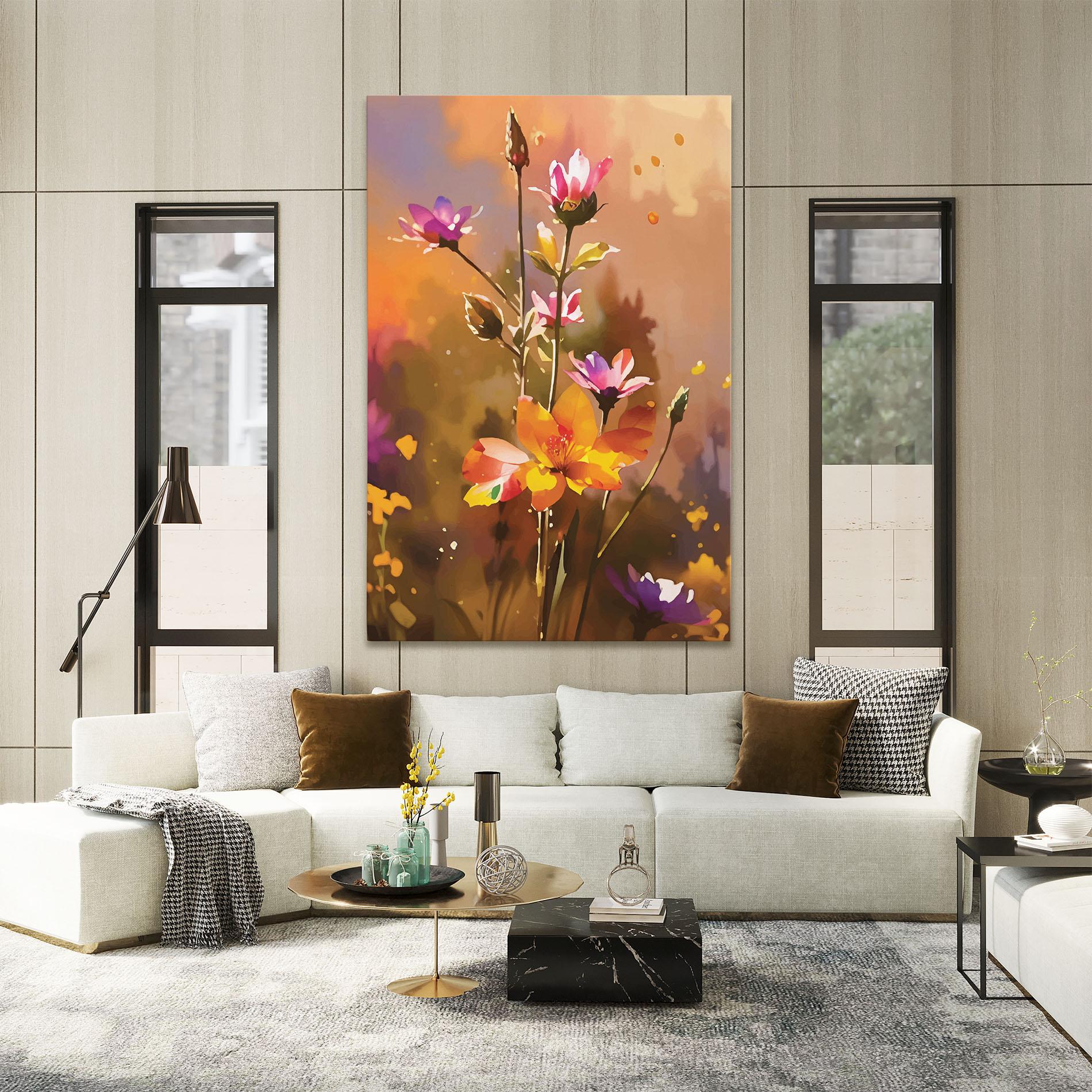 Tablou Canvas Orange Pink Spring mockup 2