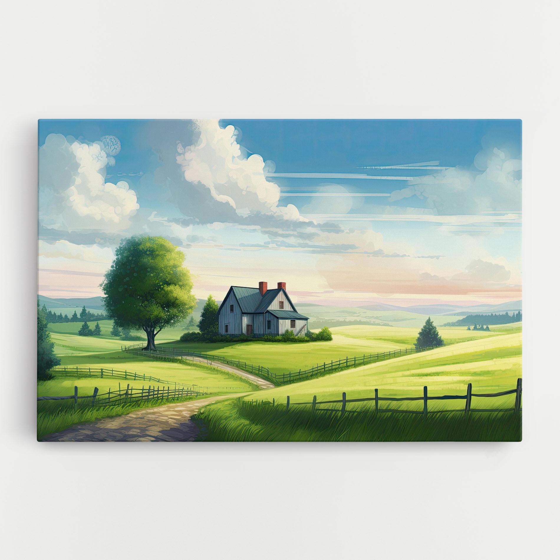 Tablou Canvas Calming Rural View mockup 0