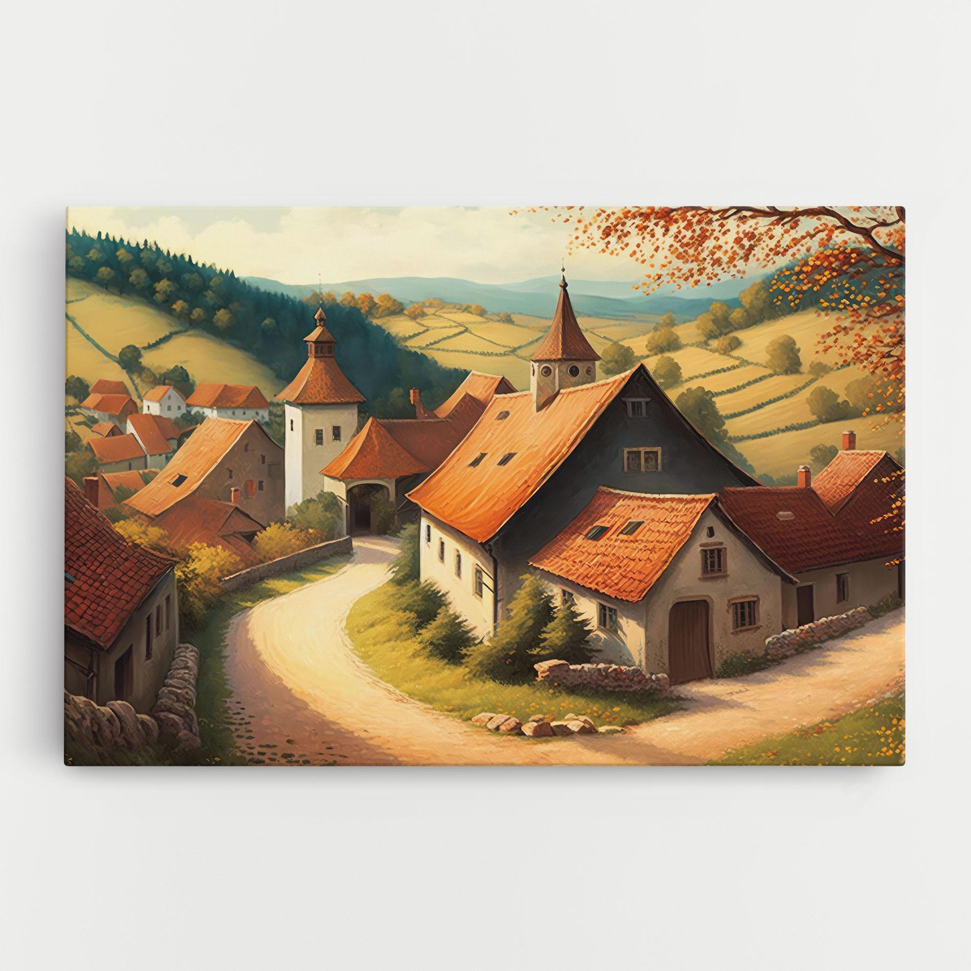 Tablou Canvas Countryside Village mockup 0