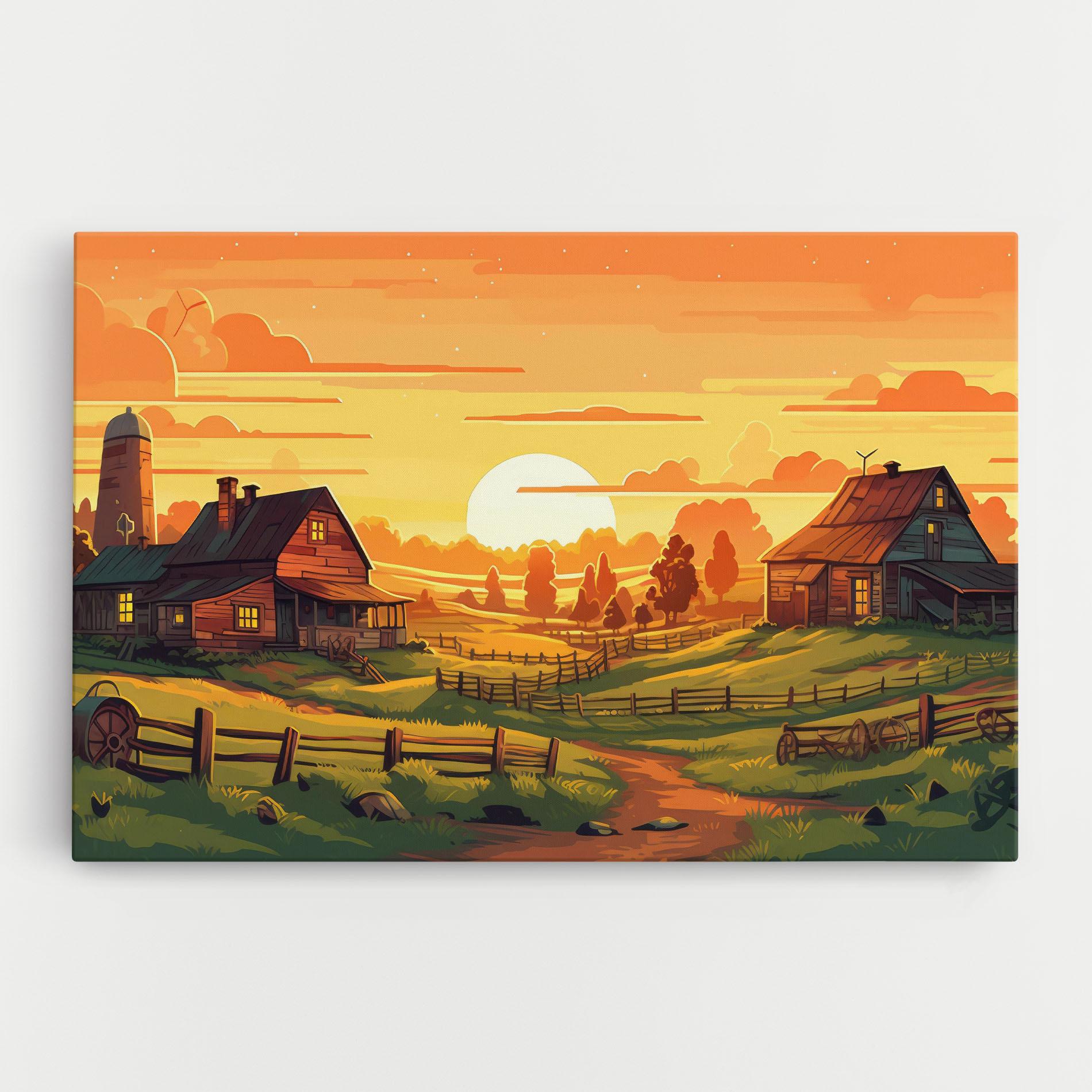 Tablou Canvas Farmhouse Sunlight mockup 0