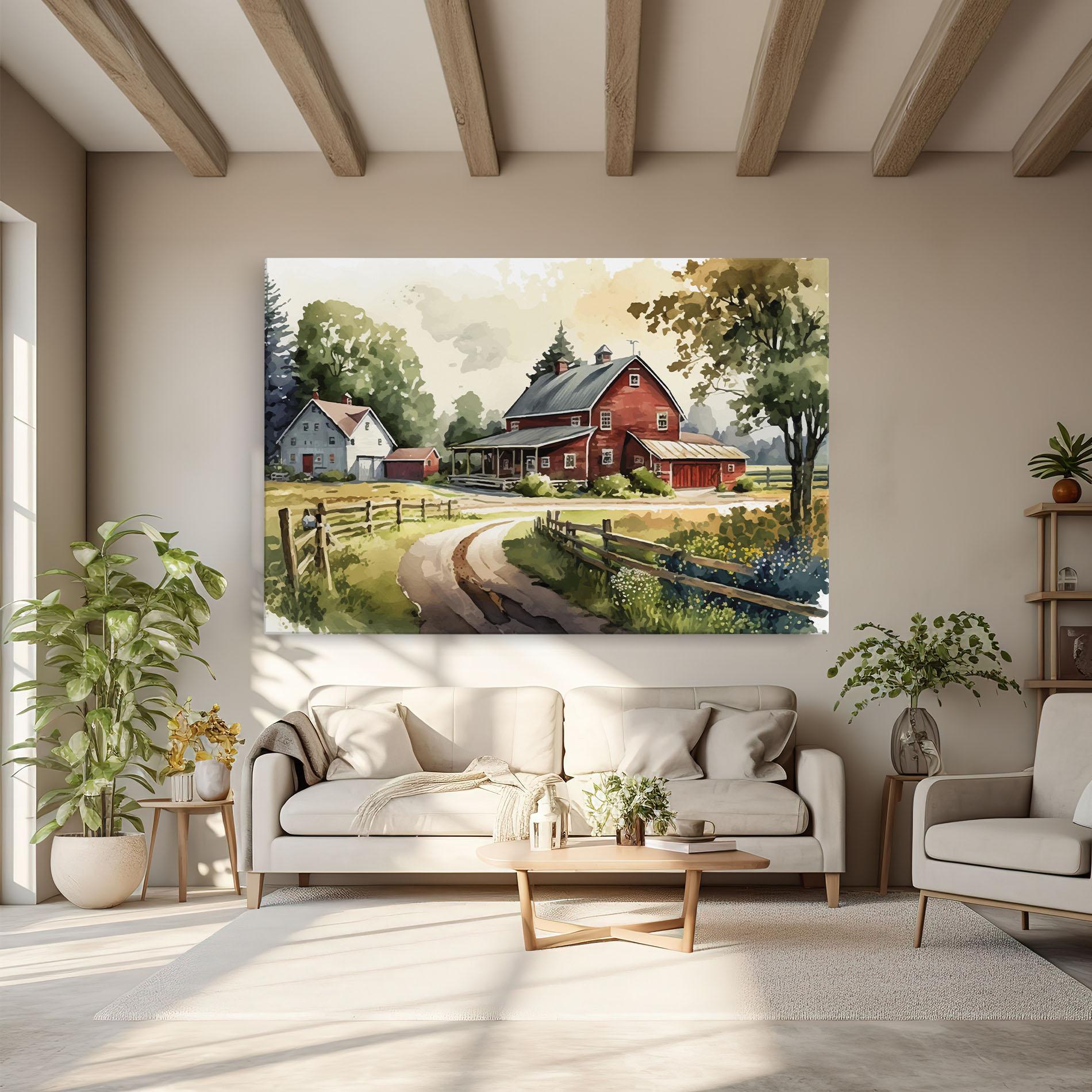 Tablou Canvas Farmhouse Painting mockup 6