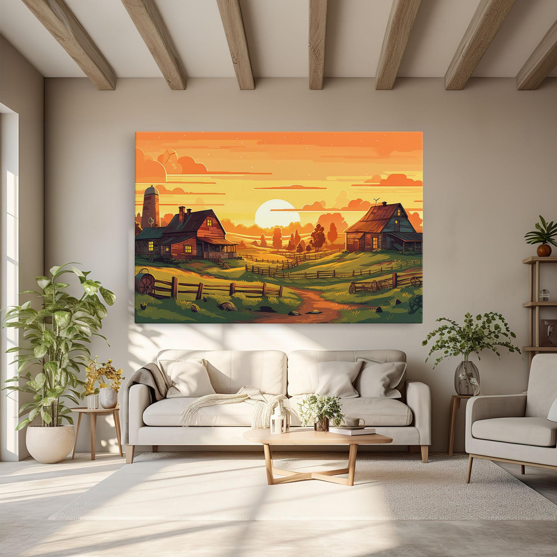 Tablou Canvas Farmhouse Sunlight mockup 6