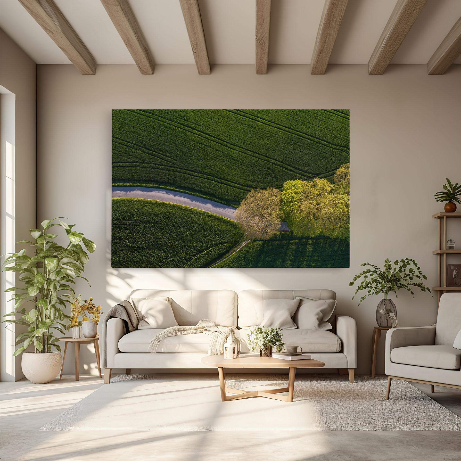 Tablou Canvas Green Road mockup 6