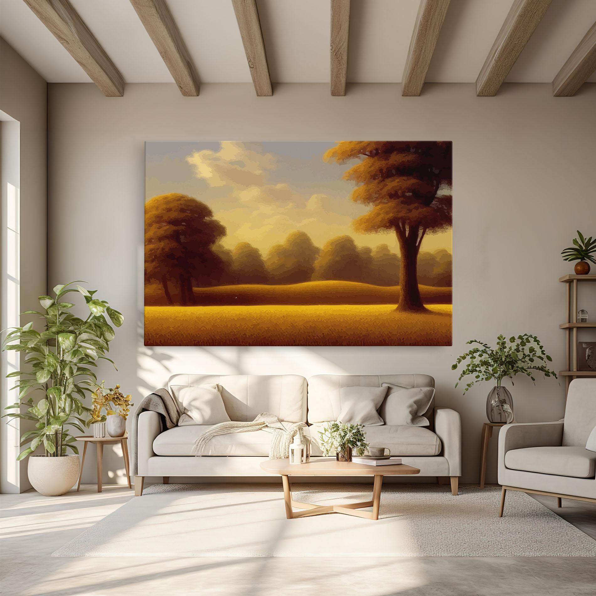 Tablou Canvas Yellow Countryside mockup 6