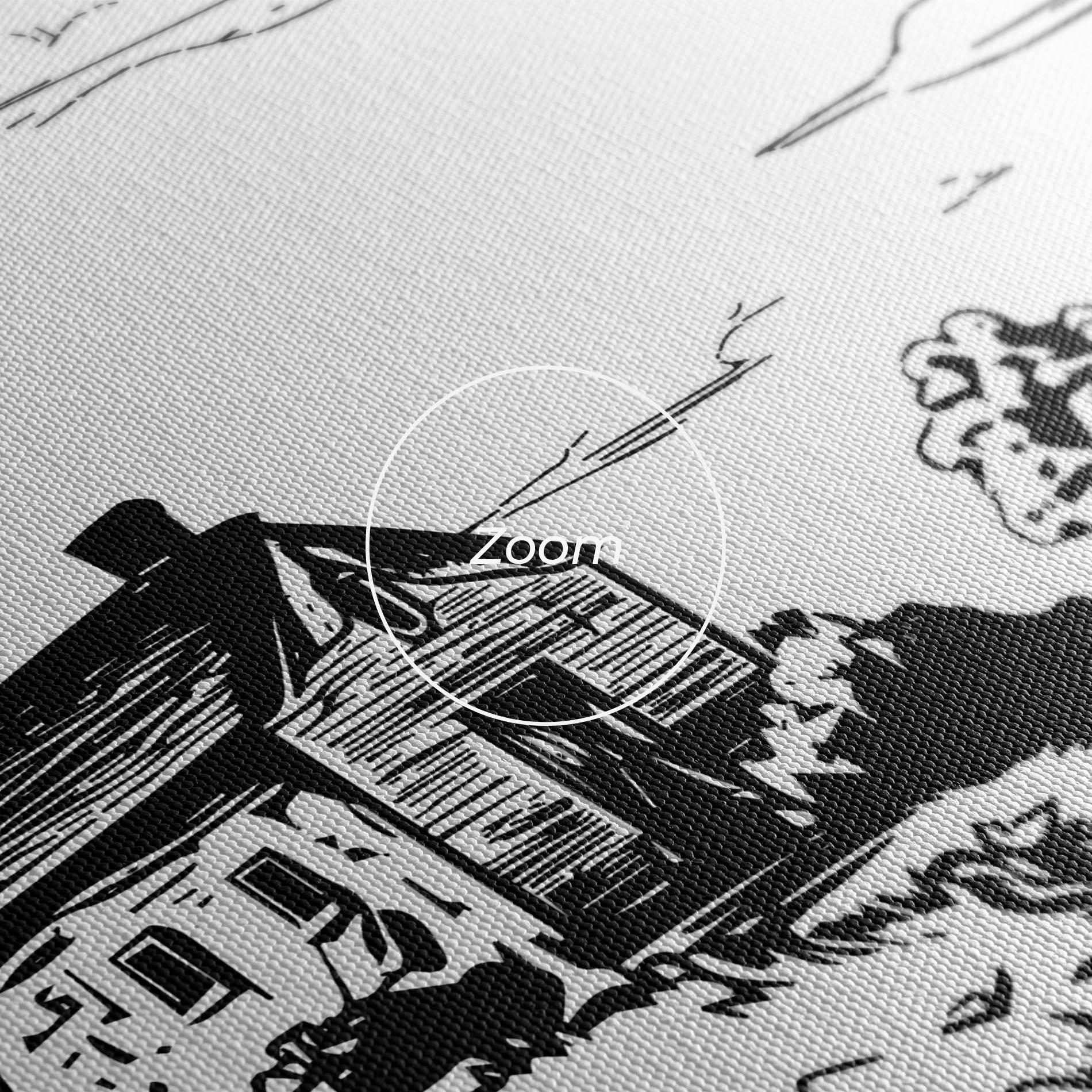 Tablou Canvas Black Line Wheat mockup 3