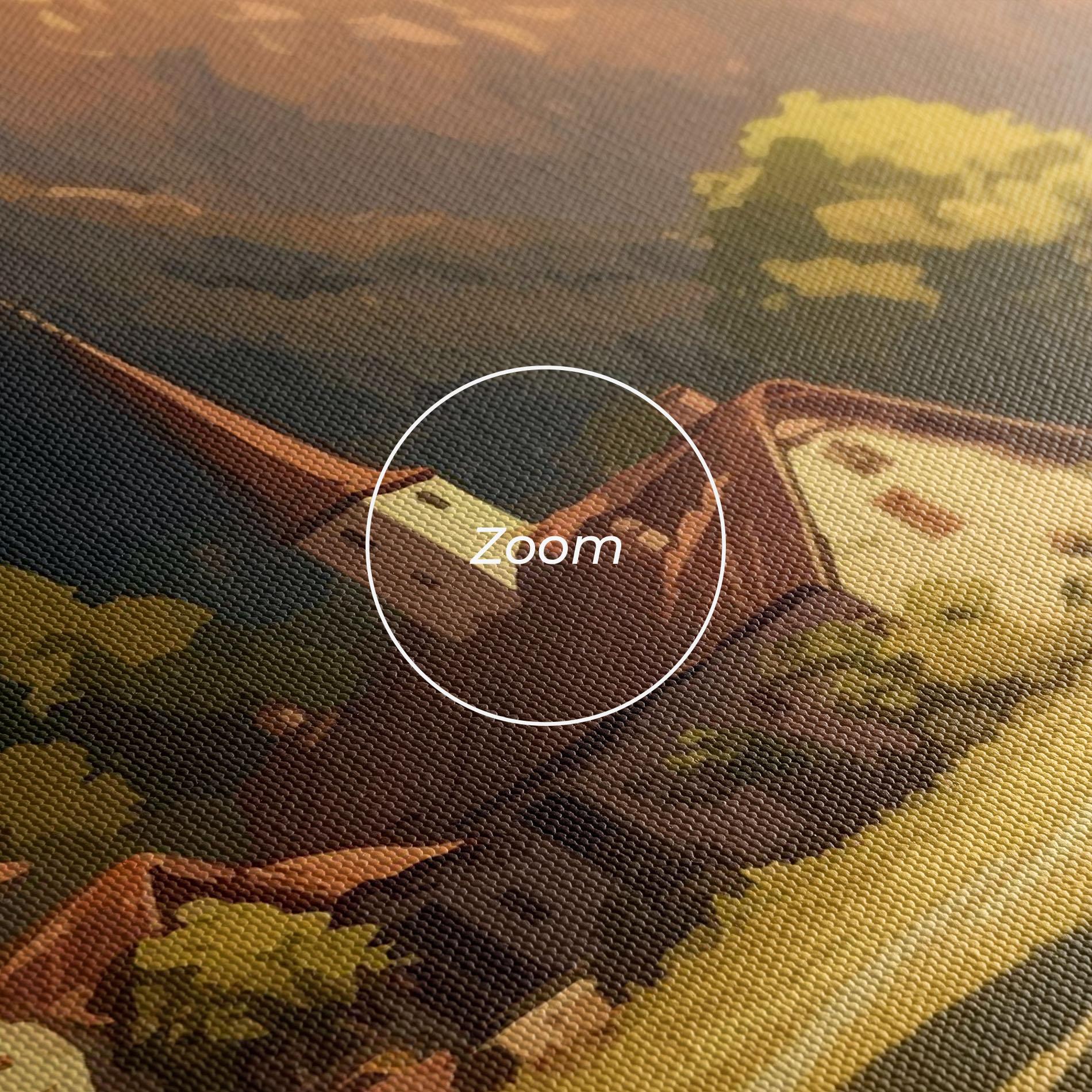 Tablou Canvas Grassy Village View mockup 3