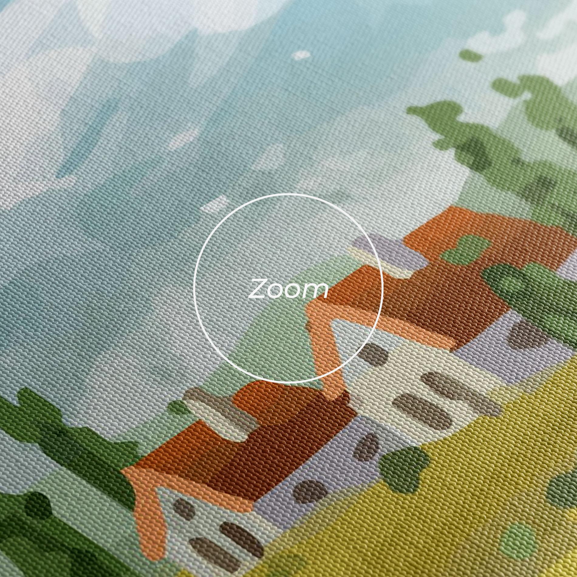 Tablou Canvas Orange Yellow House mockup 3