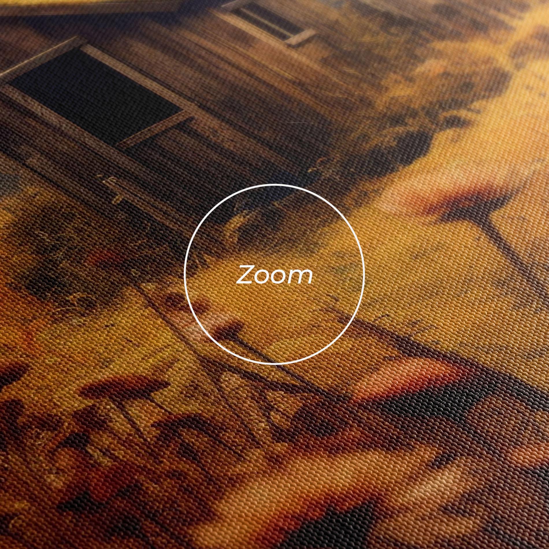 Tablou Canvas Small Cabin Field mockup 3