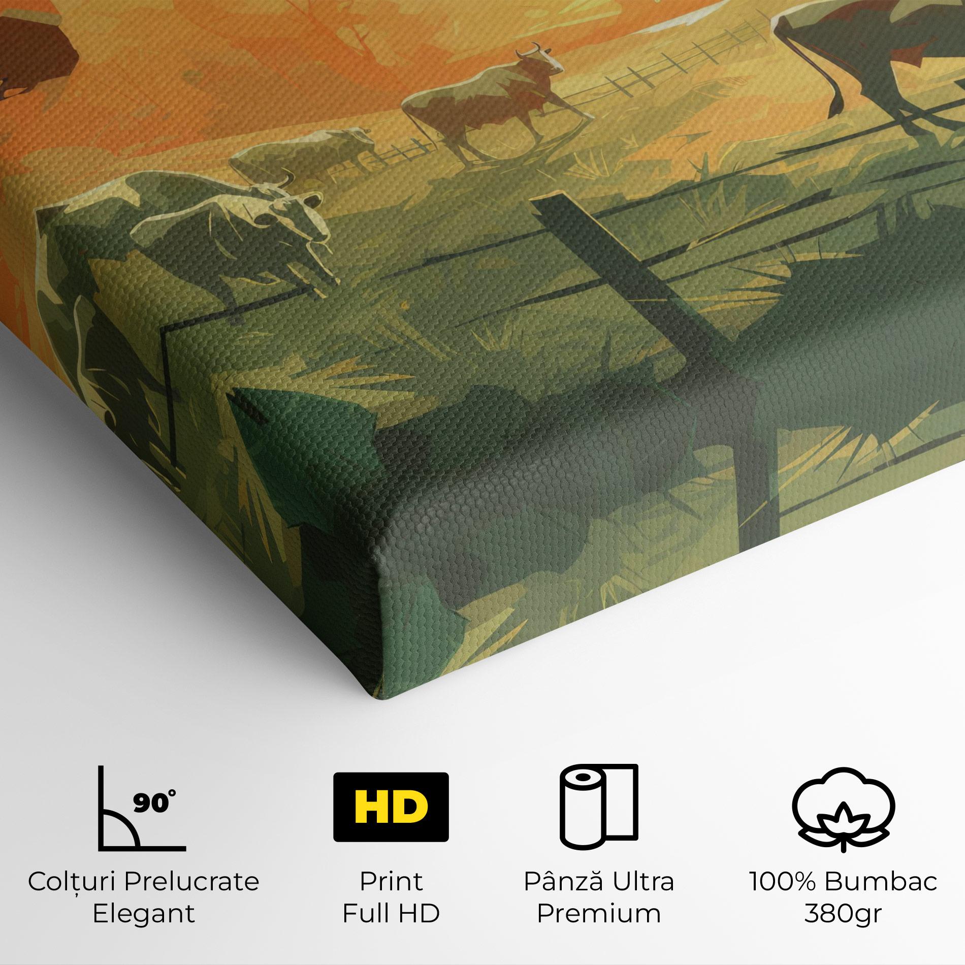 Tablou Canvas Cows Grazing mockup 4