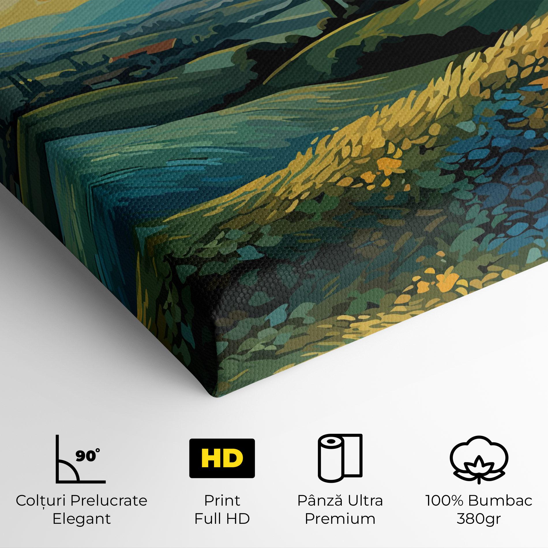 Tablou Canvas Fantasy Blue View mockup 4