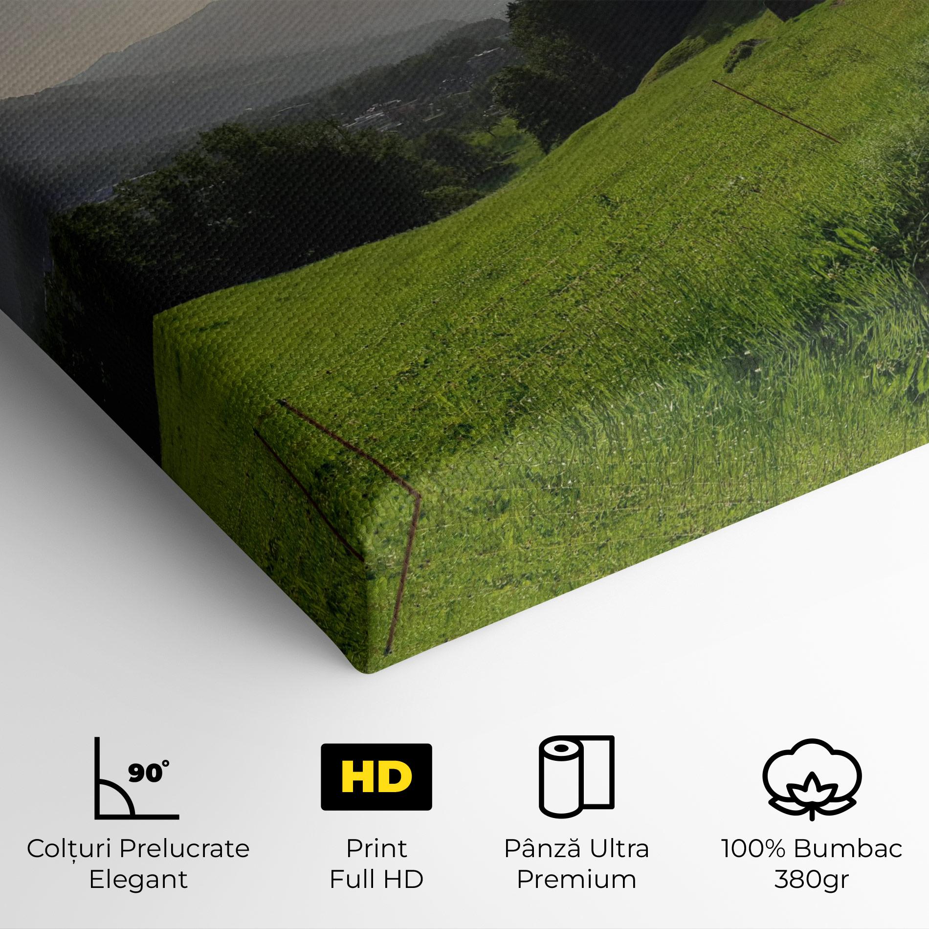 Tablou Canvas Foggy Rural Road mockup 4