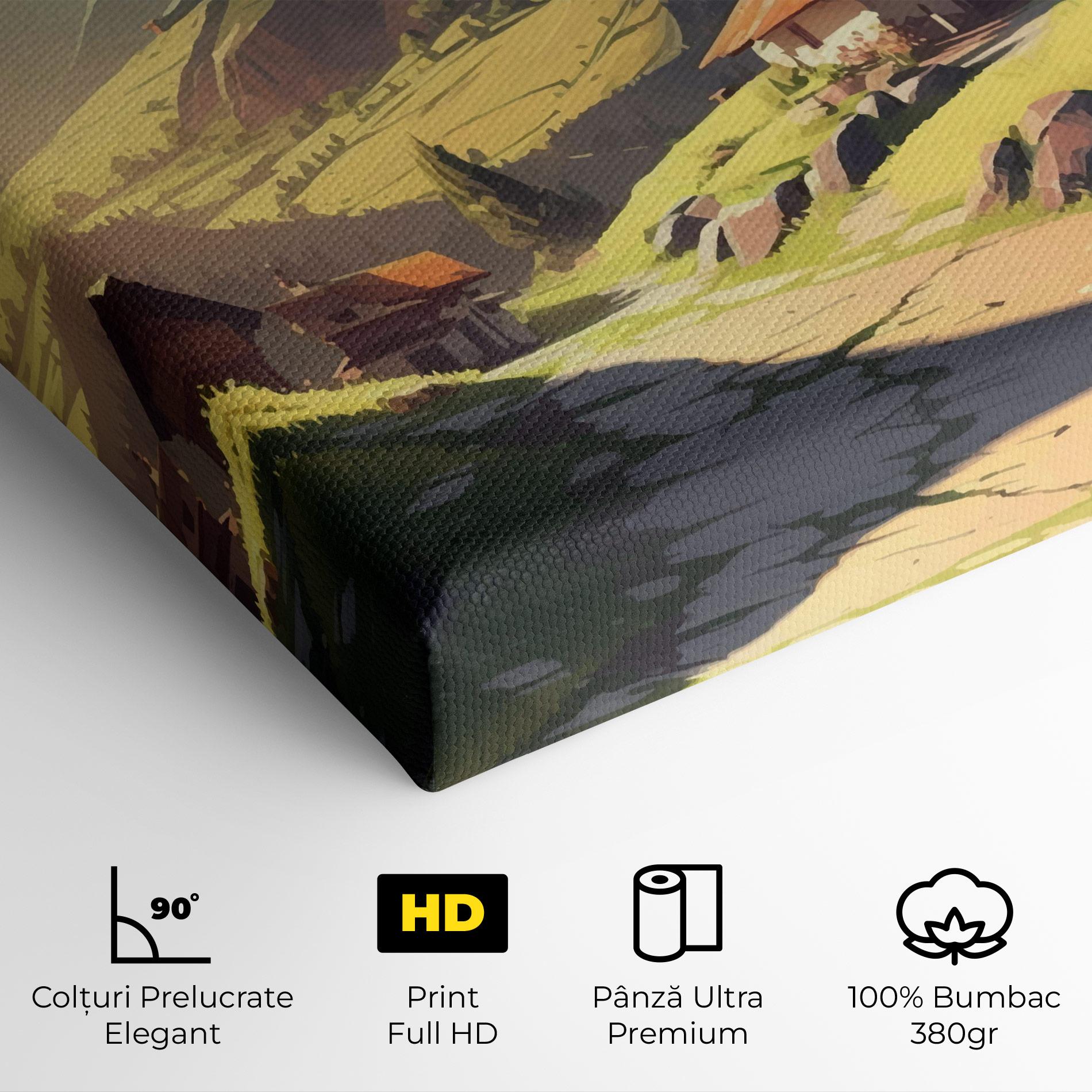 Tablou Canvas Grassy Mountain View mockup 4