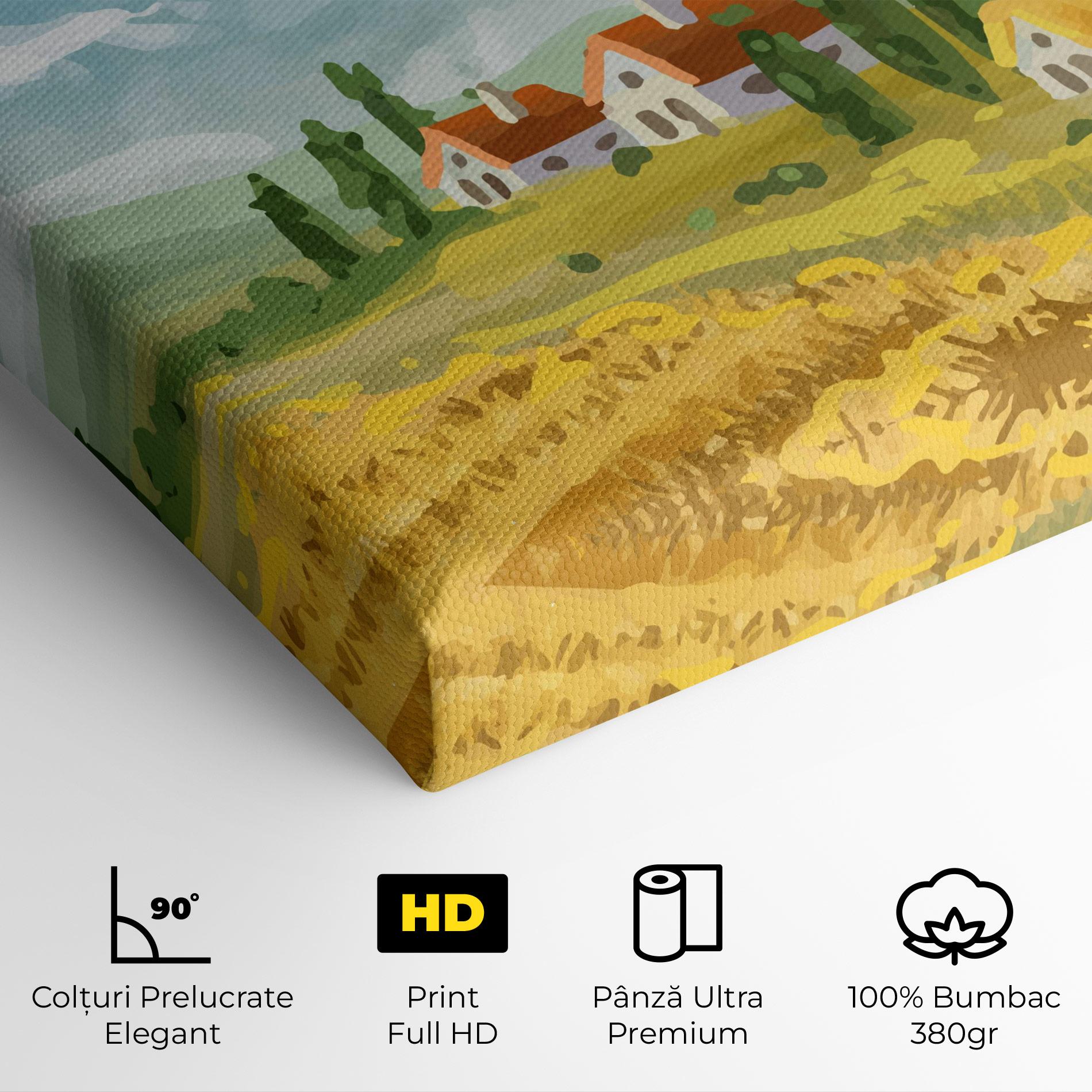 Tablou Canvas Orange Yellow House mockup 4