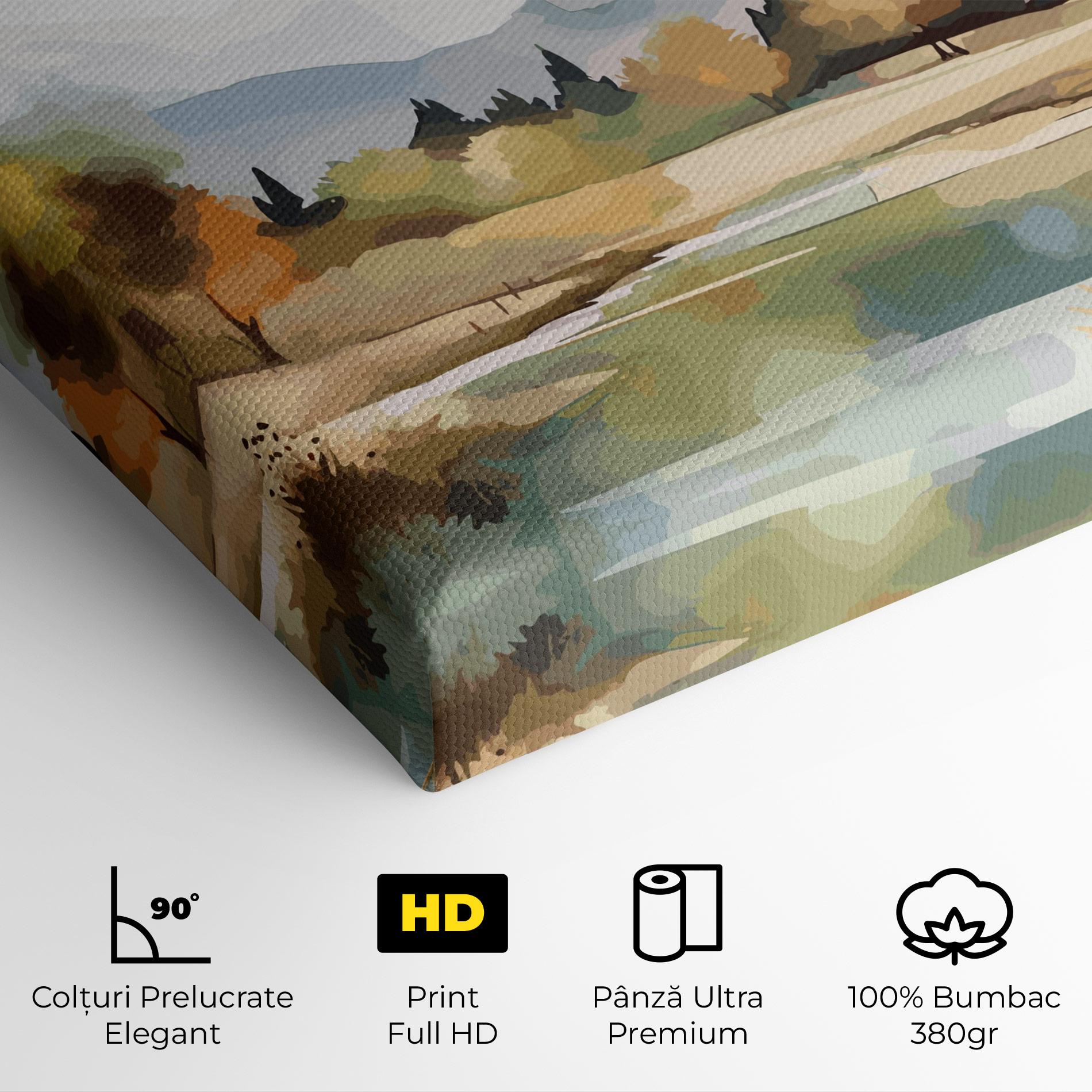 Tablou Canvas Rural Lake View mockup 4