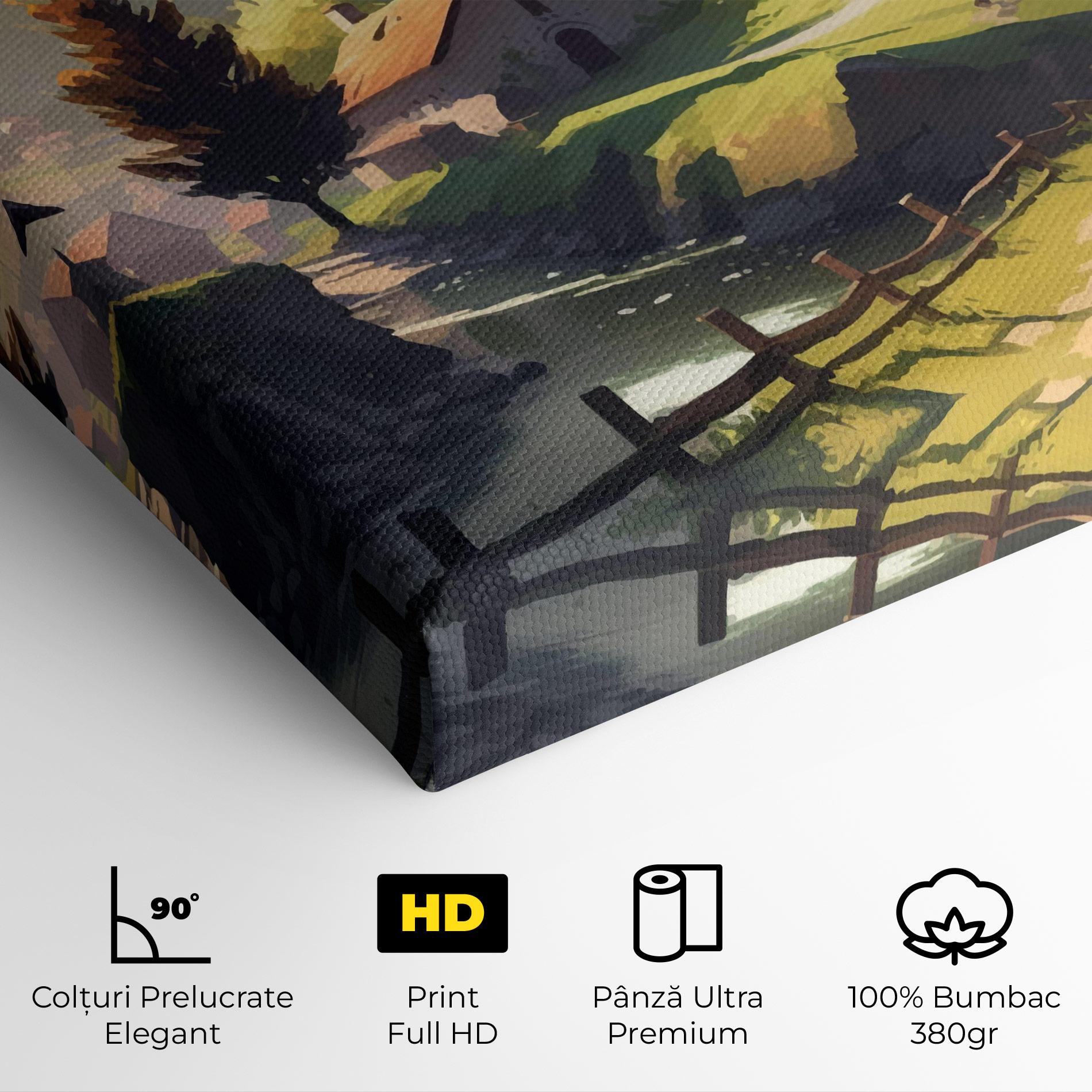 Tablou Canvas Village Church Art mockup 4