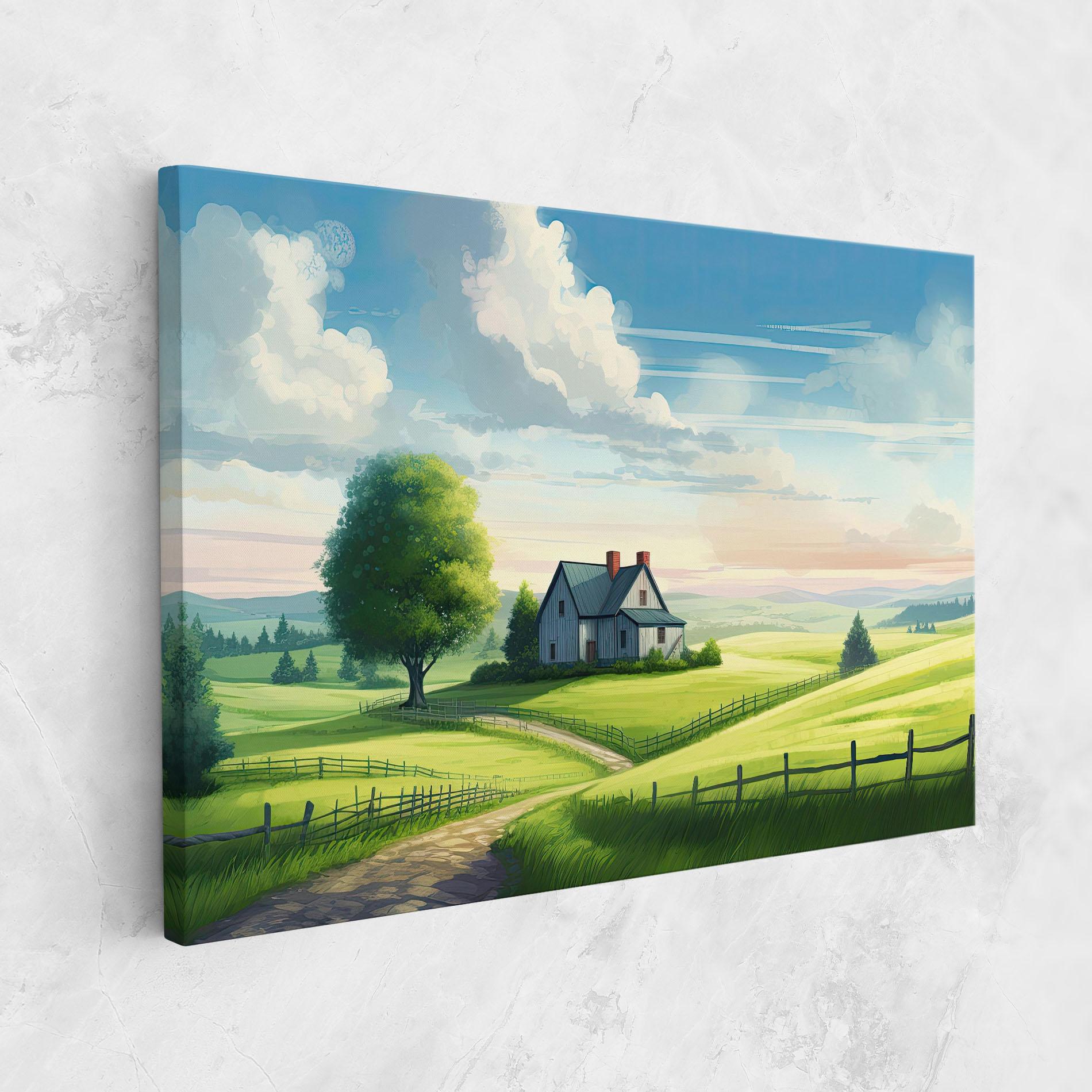 Tablou Canvas Calming Rural View mockup 1
