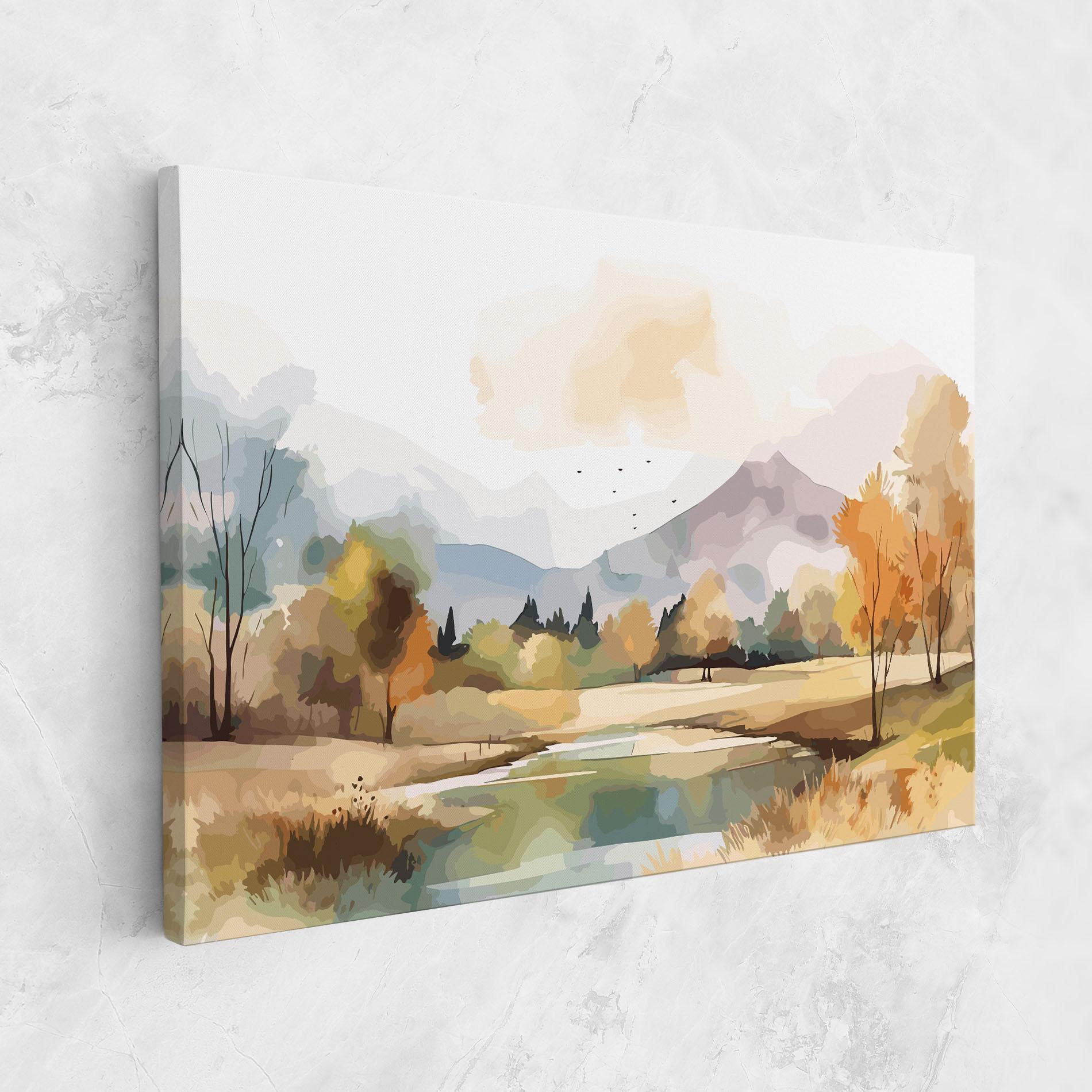 Tablou Canvas Rural Lake View mockup 1