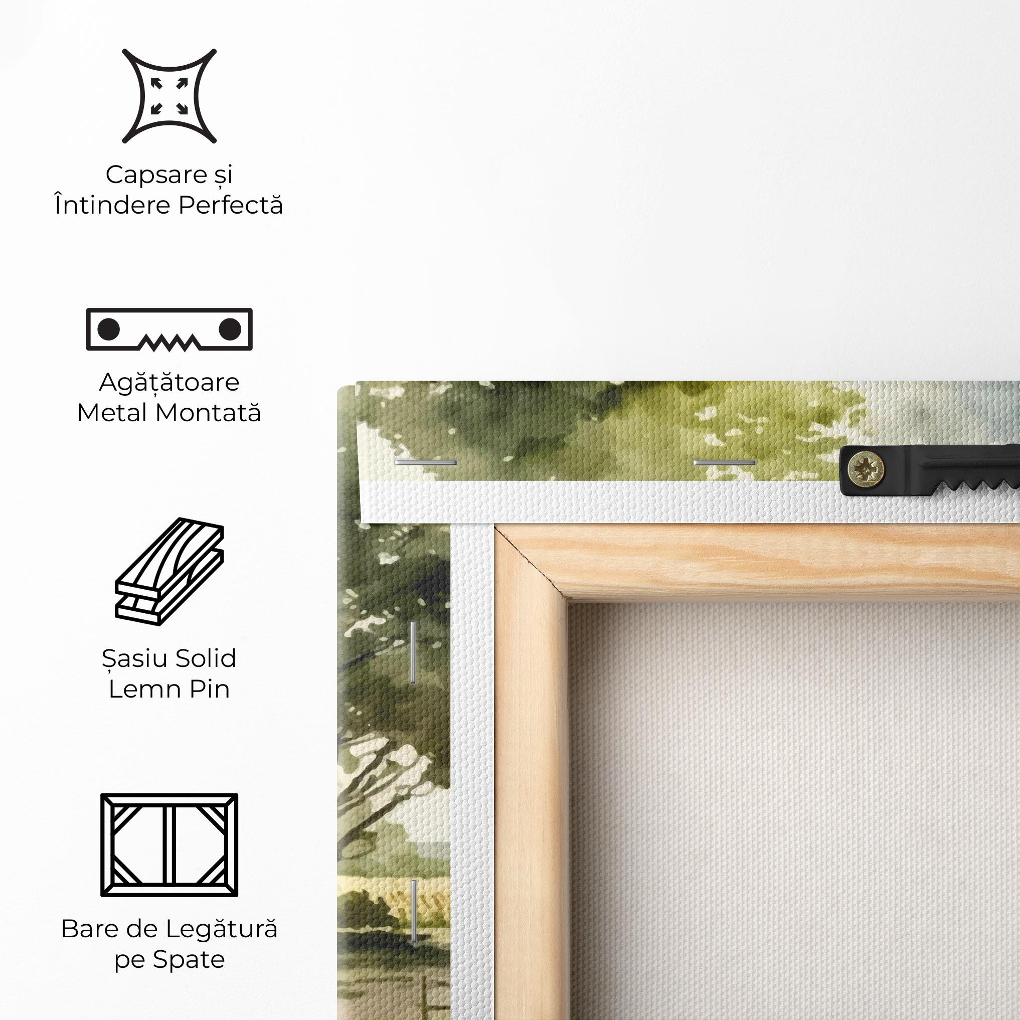 Tablou Canvas Farm Blue Car mockup 5