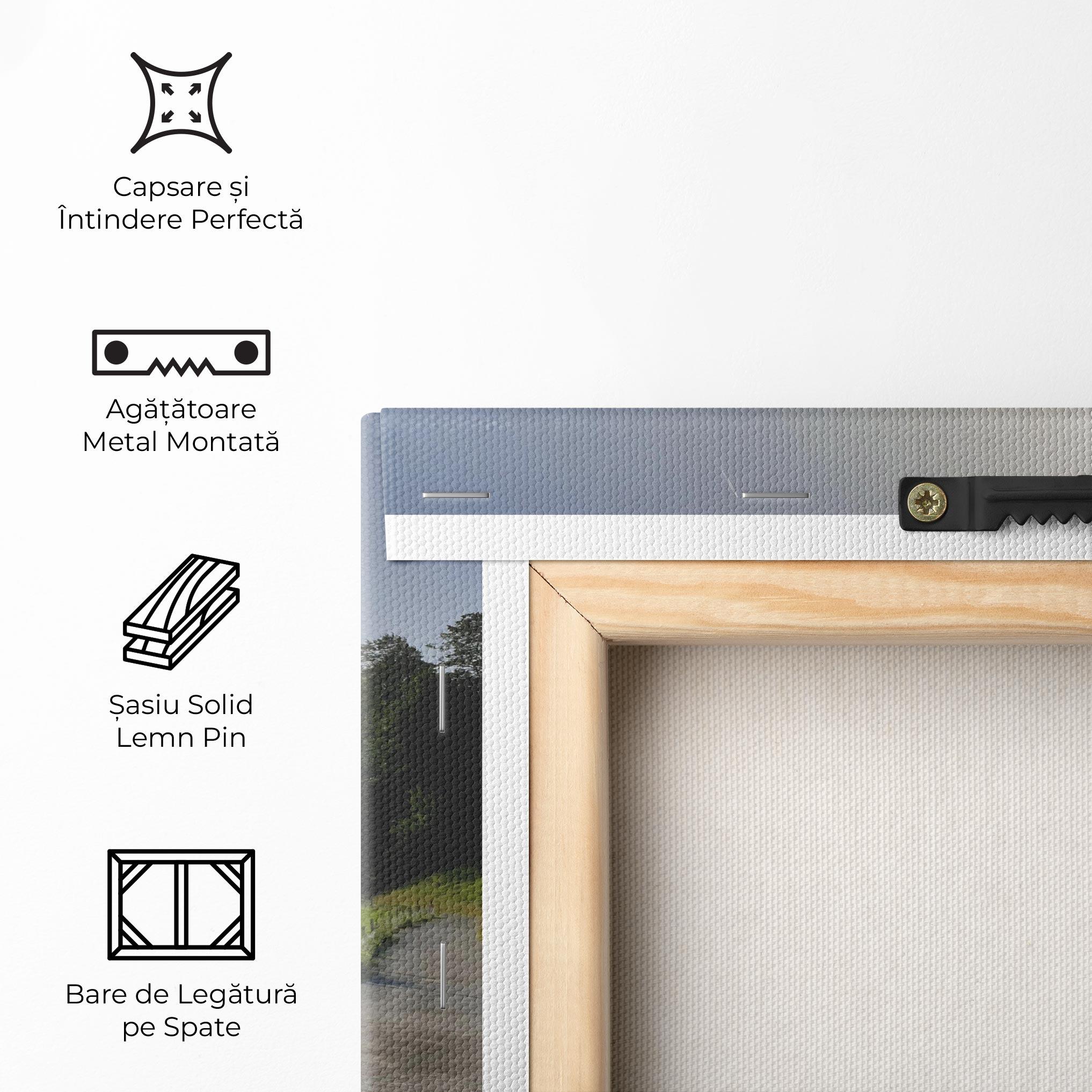 Tablou Canvas Foggy Rural Road mockup 5