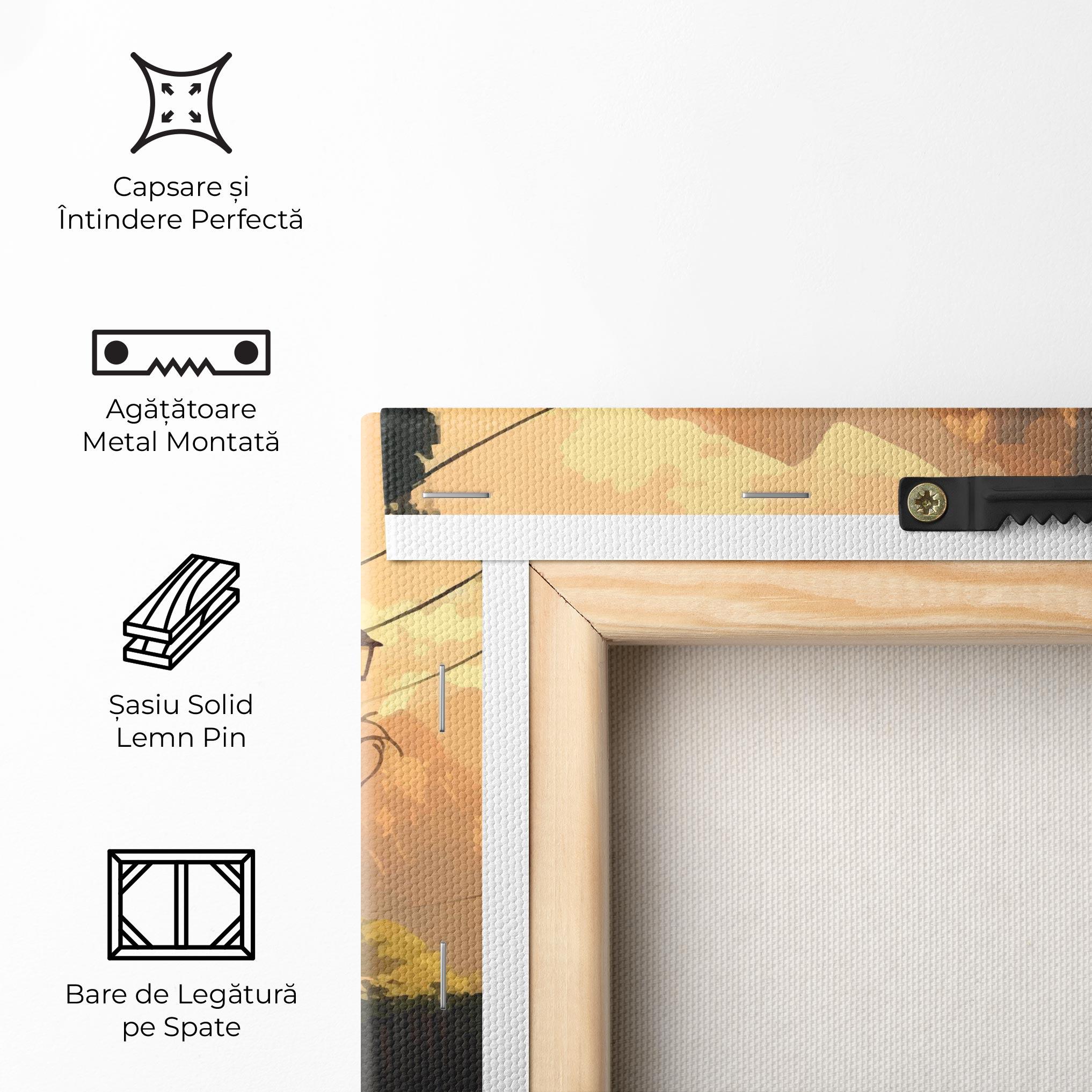 Tablou Canvas Grassy Village View mockup 5