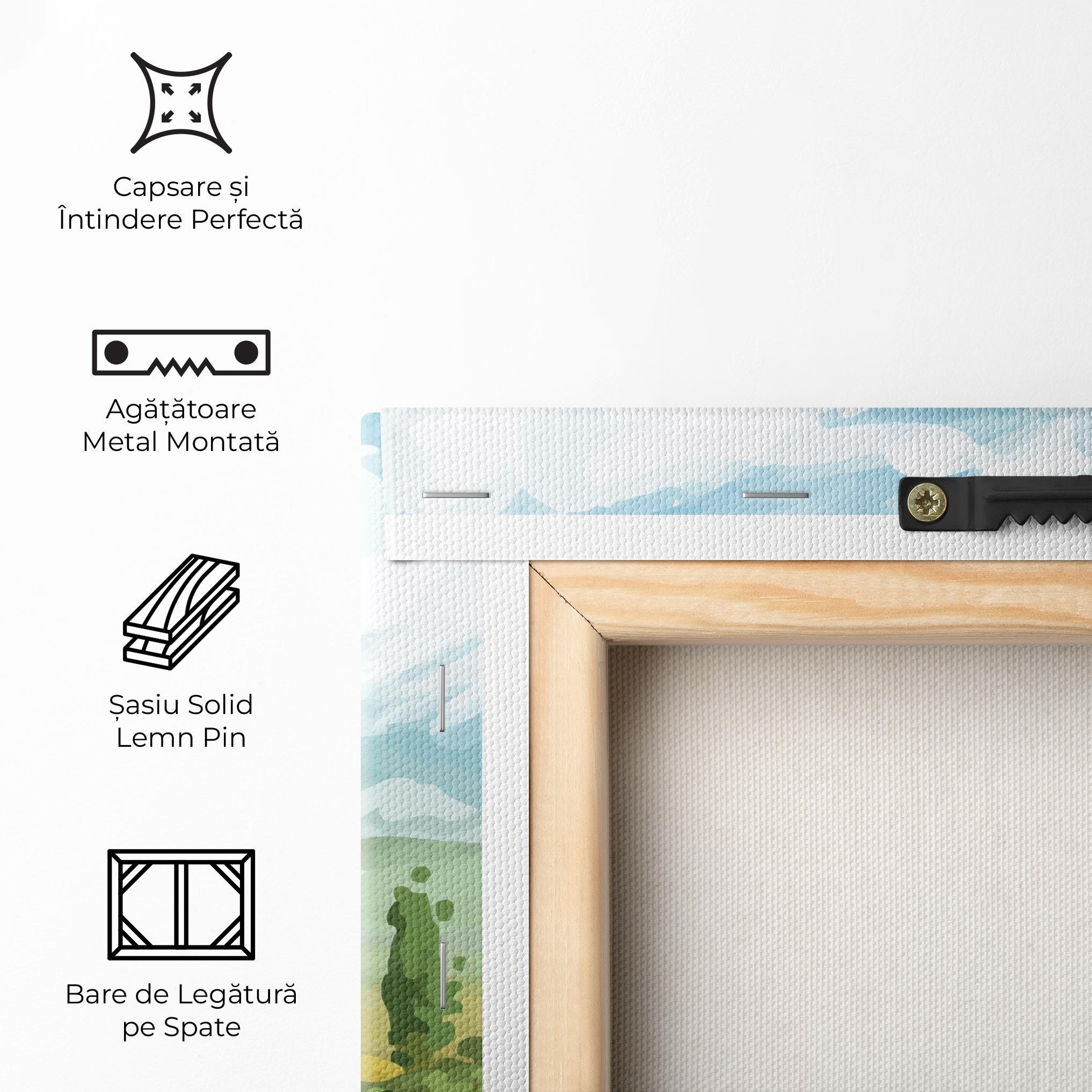 Tablou Canvas Orange Yellow House mockup 5