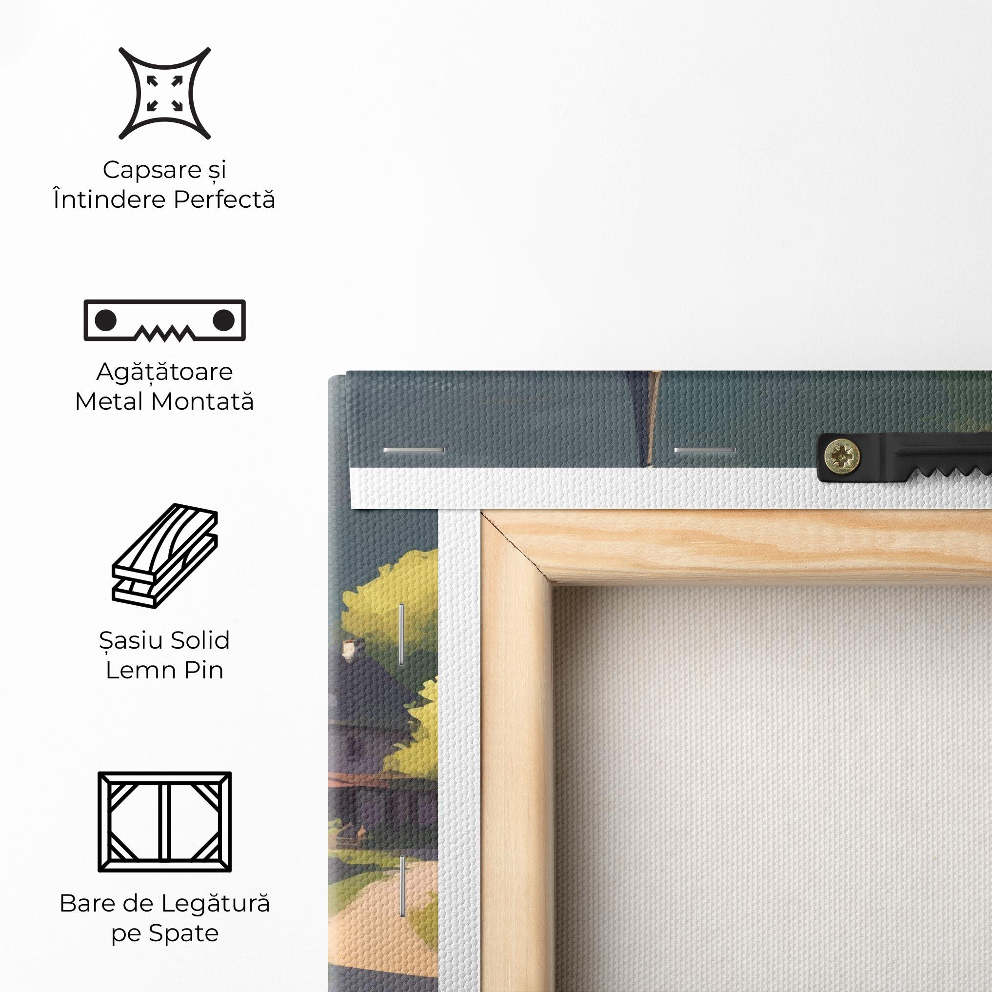 Tablou Canvas Village Church Art mockup 5