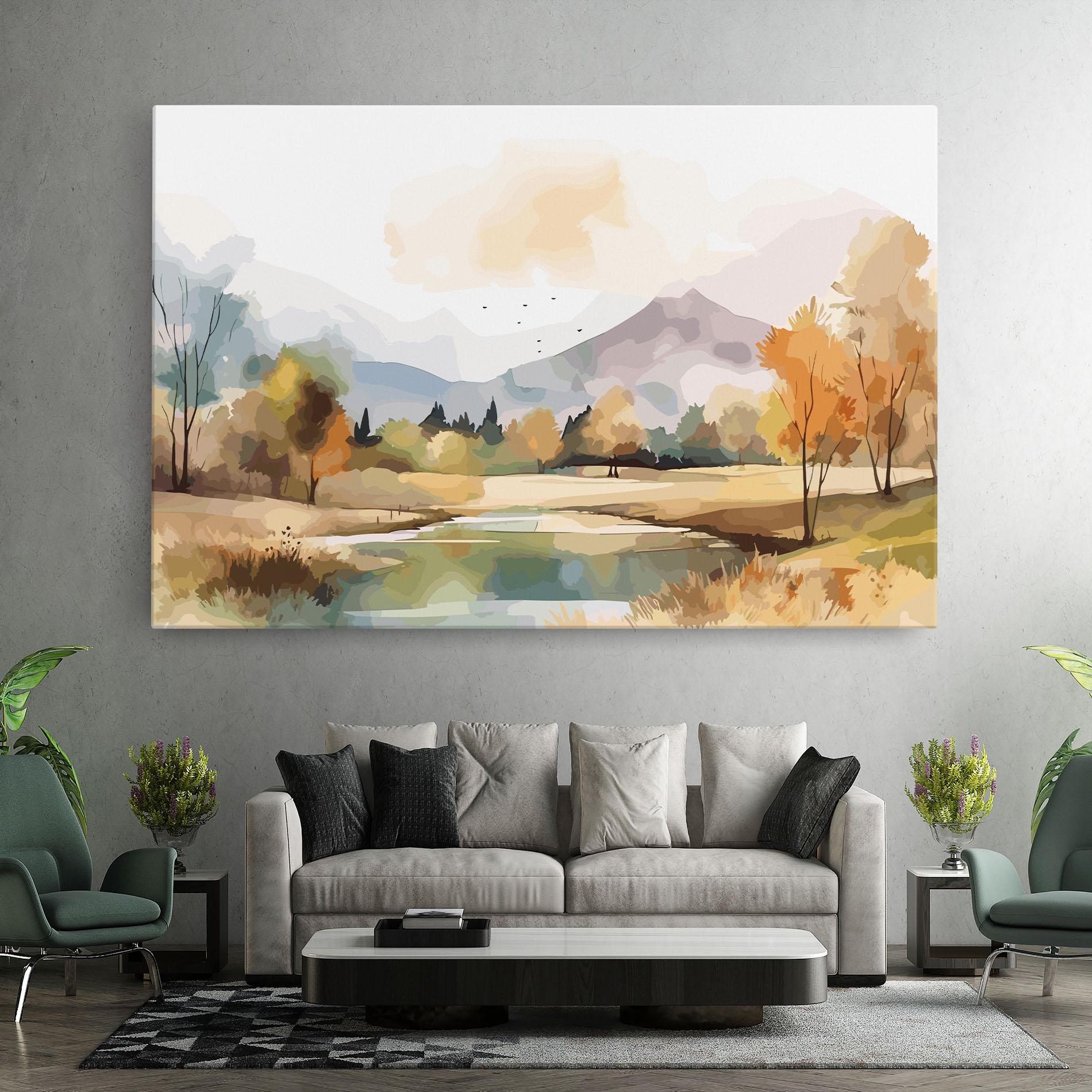 Tablou Canvas Rural Lake View mockup 7