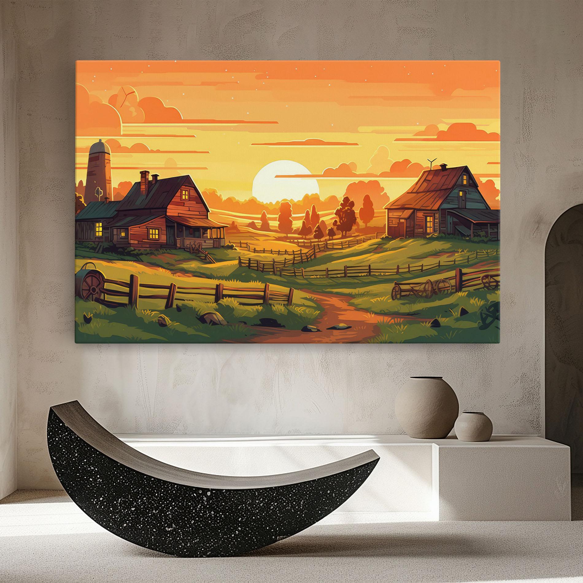 Tablou Canvas Farmhouse Sunlight mockup 8