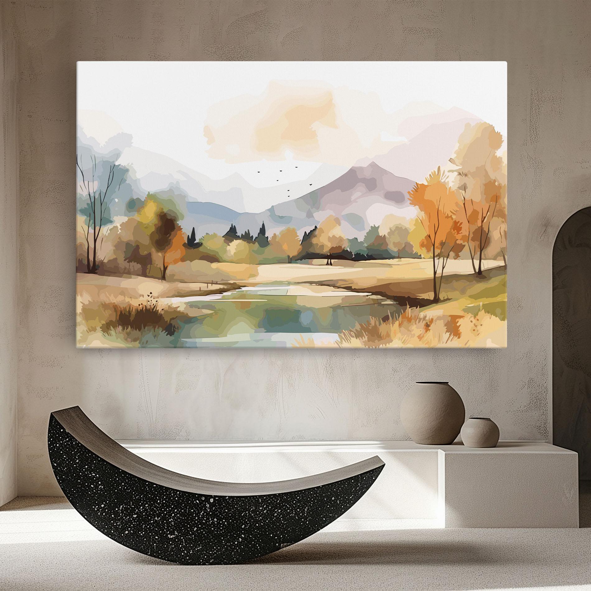 Tablou Canvas Rural Lake View mockup 8
