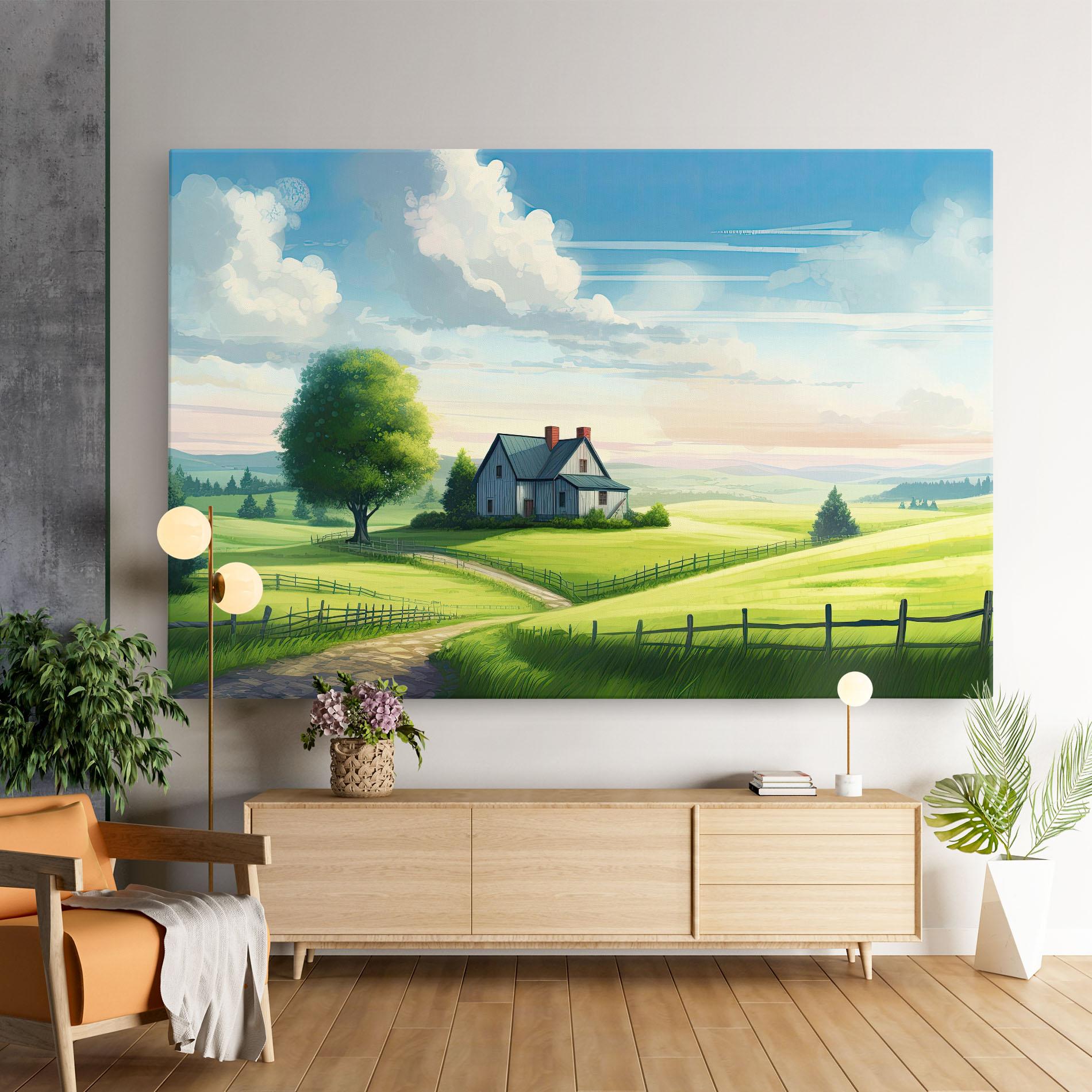 Tablou Canvas Calming Rural View mockup 9